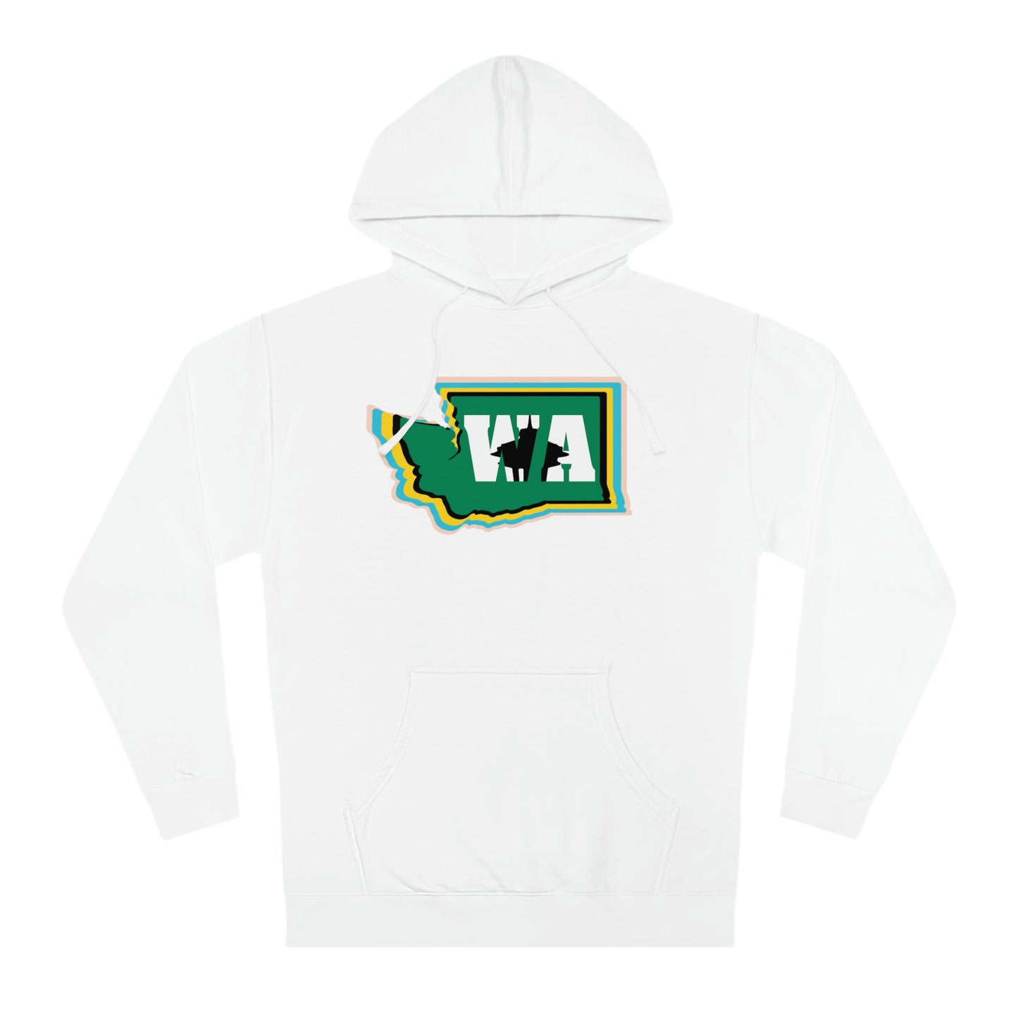 State Love- Washington Alternate Green SN Unisex Hooded Sweatshirt