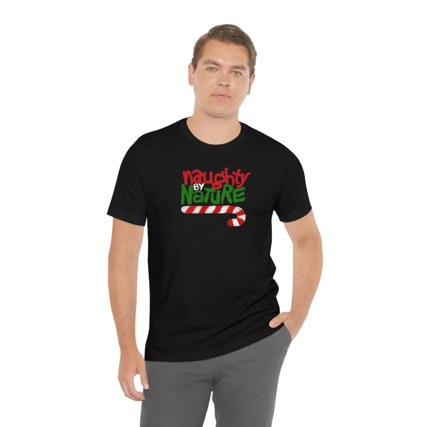 Holiday- Naughty by Nature Christmas Unisex Jersey Short Sleeve Tee