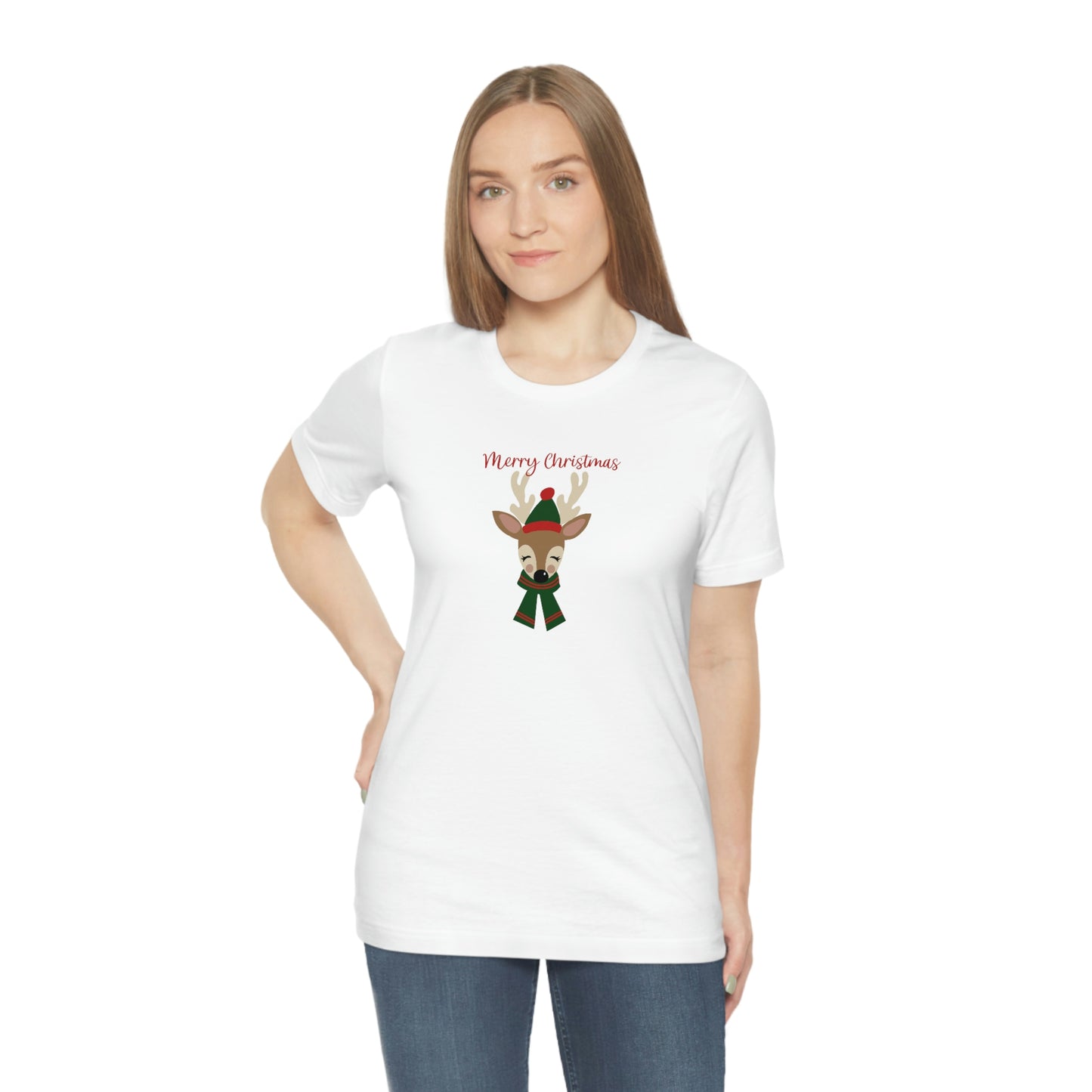 Holiday Reindeer 2 Unisex Jersey Short Sleeve Tee