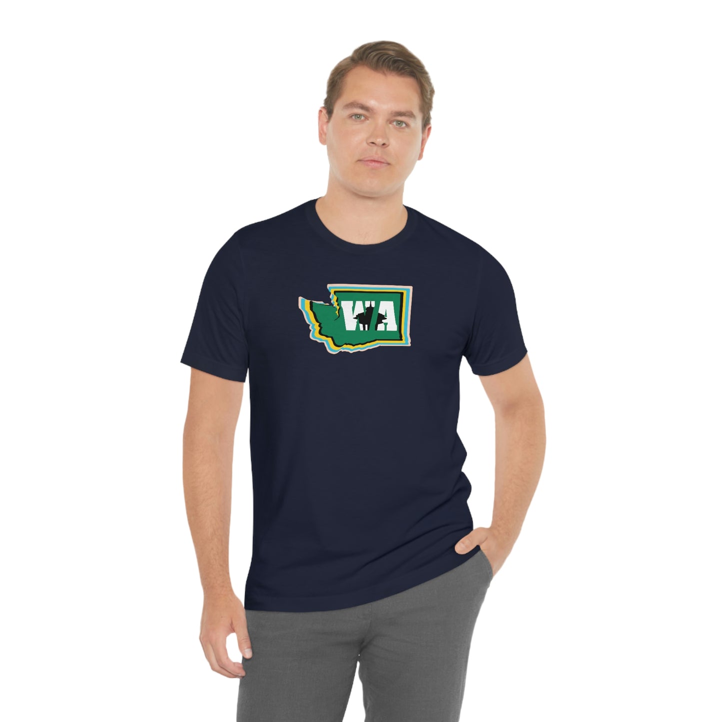 State Love- Washington Alternate Green SN Unisex Jersey Short Sleeve Tee