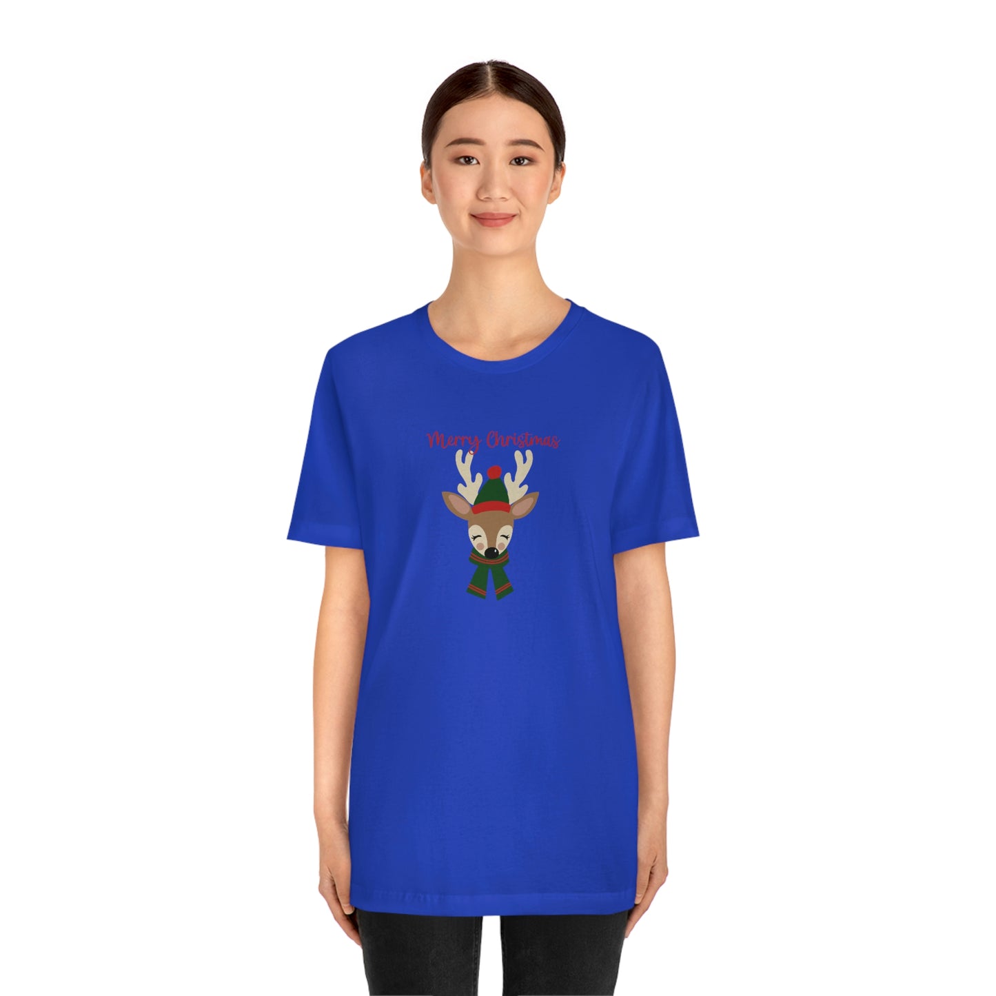 Holiday Reindeer 2 Unisex Jersey Short Sleeve Tee