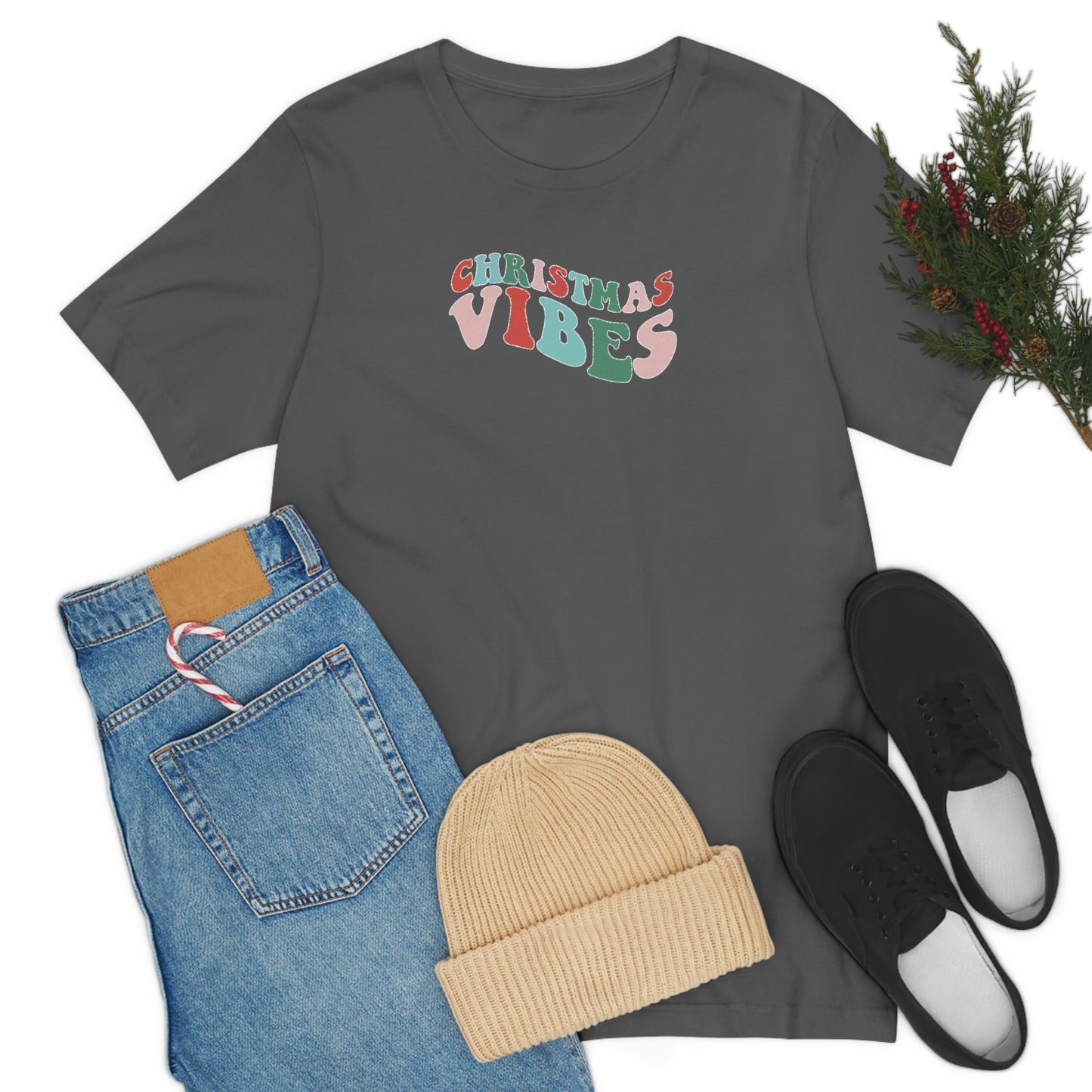 Holiday Christmas Vibes 1 Unisex Jersey Short Sleeve Tee