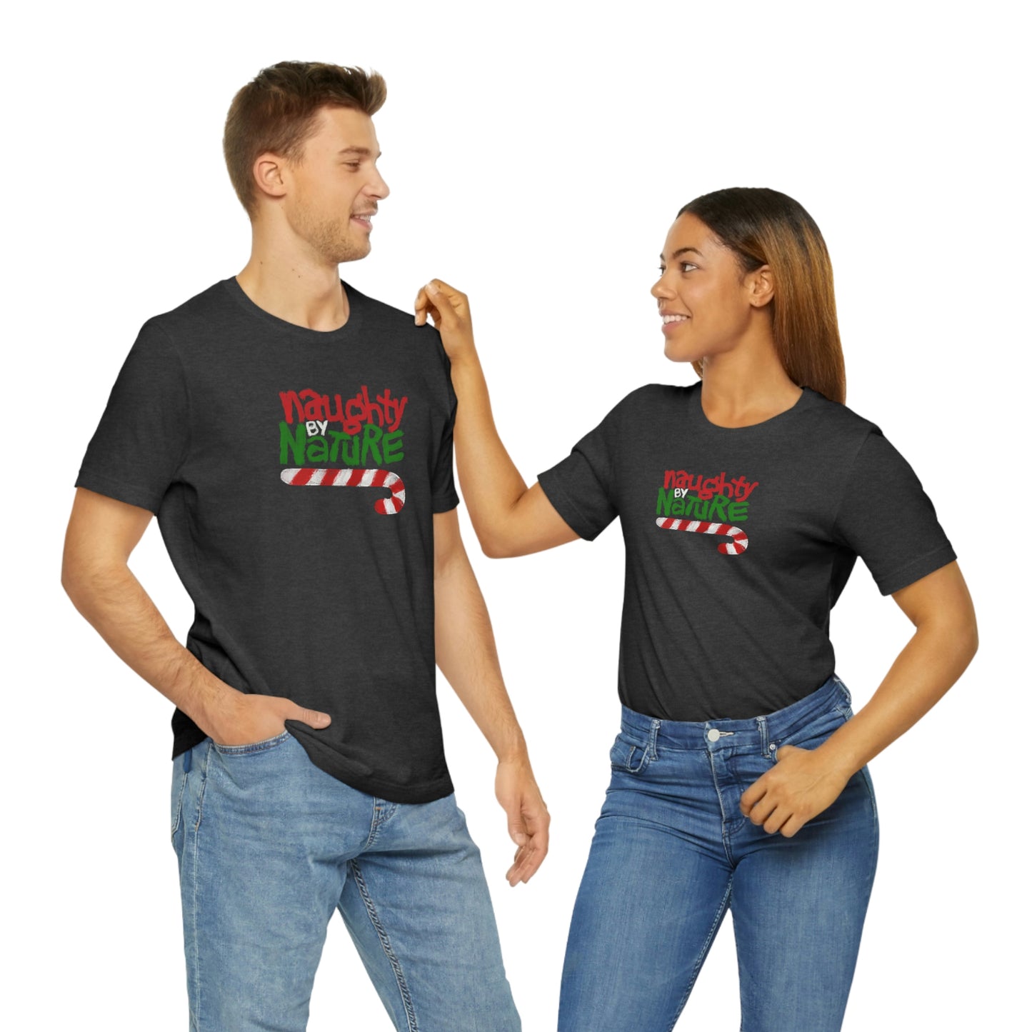 Holiday- Naughty by Nature Christmas Unisex Jersey Short Sleeve Tee