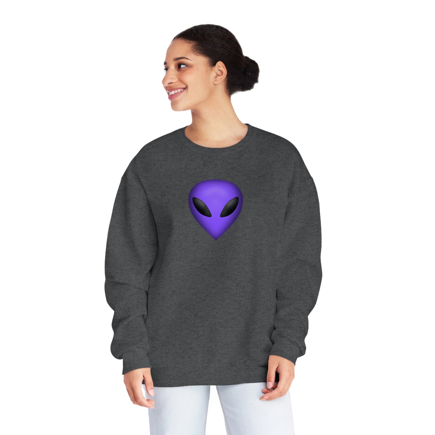 NWT- Purple Alien Unisex NuBlend® Crewneck Sweatshirt