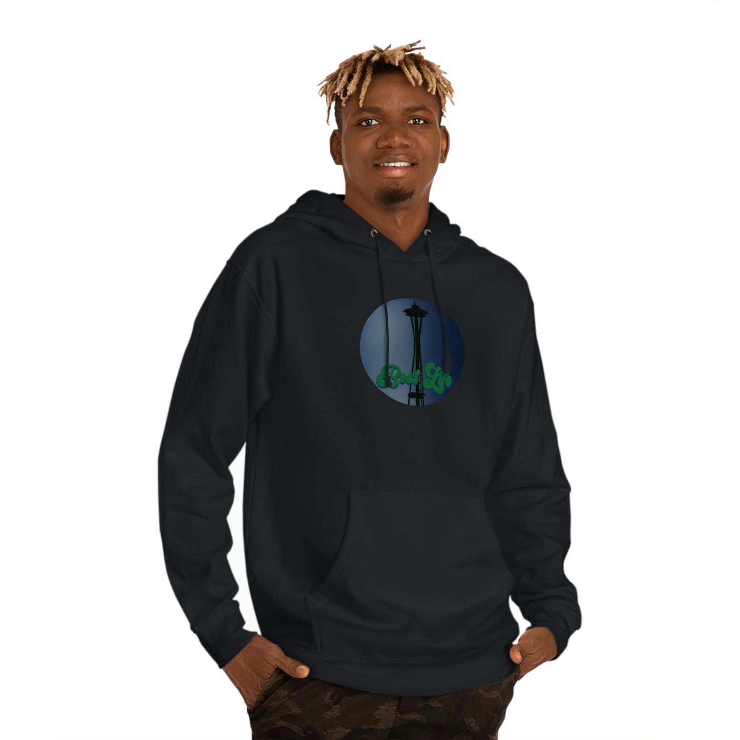 Best Life- Space Needle Unisex Hooded Sweatshirt