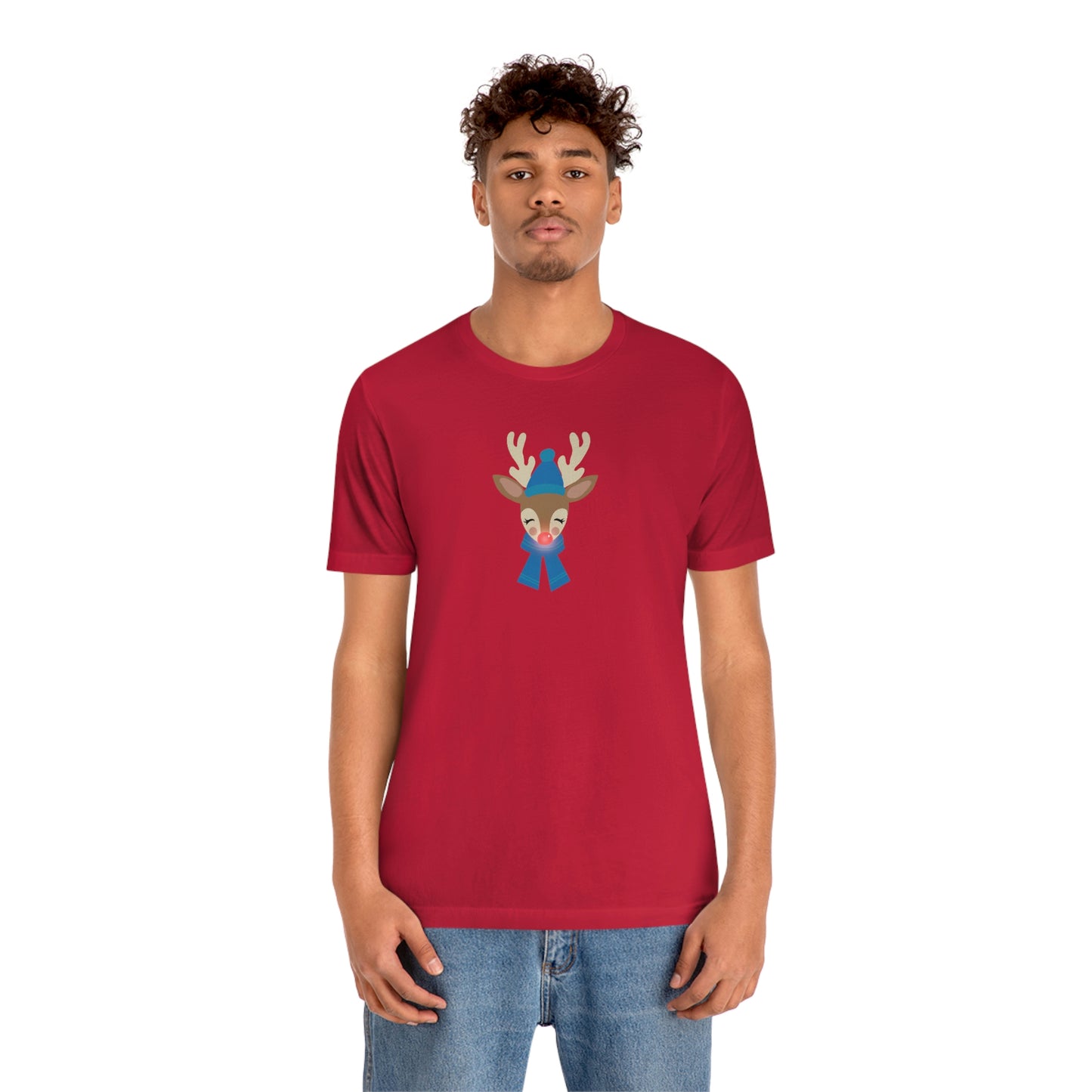 Holiday Reindeer 1 Unisex Jersey Short Sleeve Tee