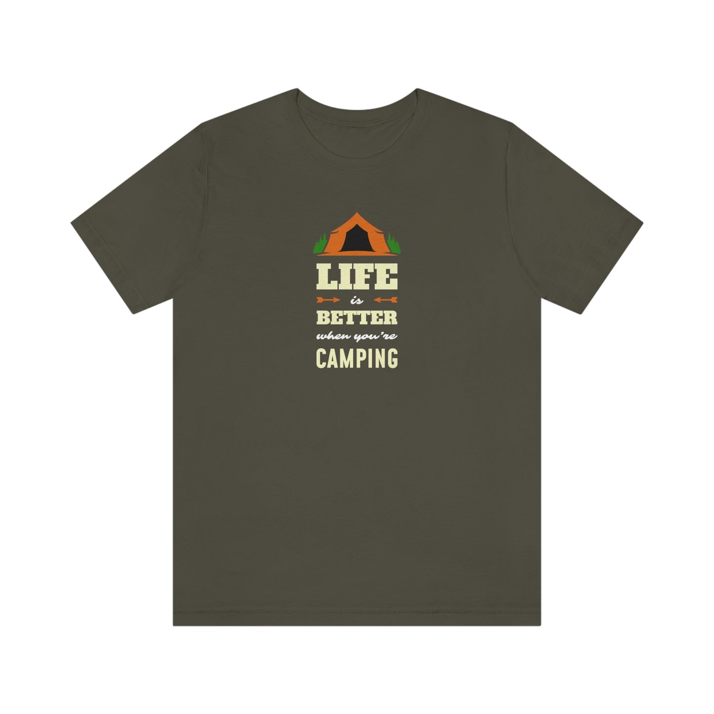 NWT - Life Is Better Camping Unisex Jersey Short Sleeve Tee