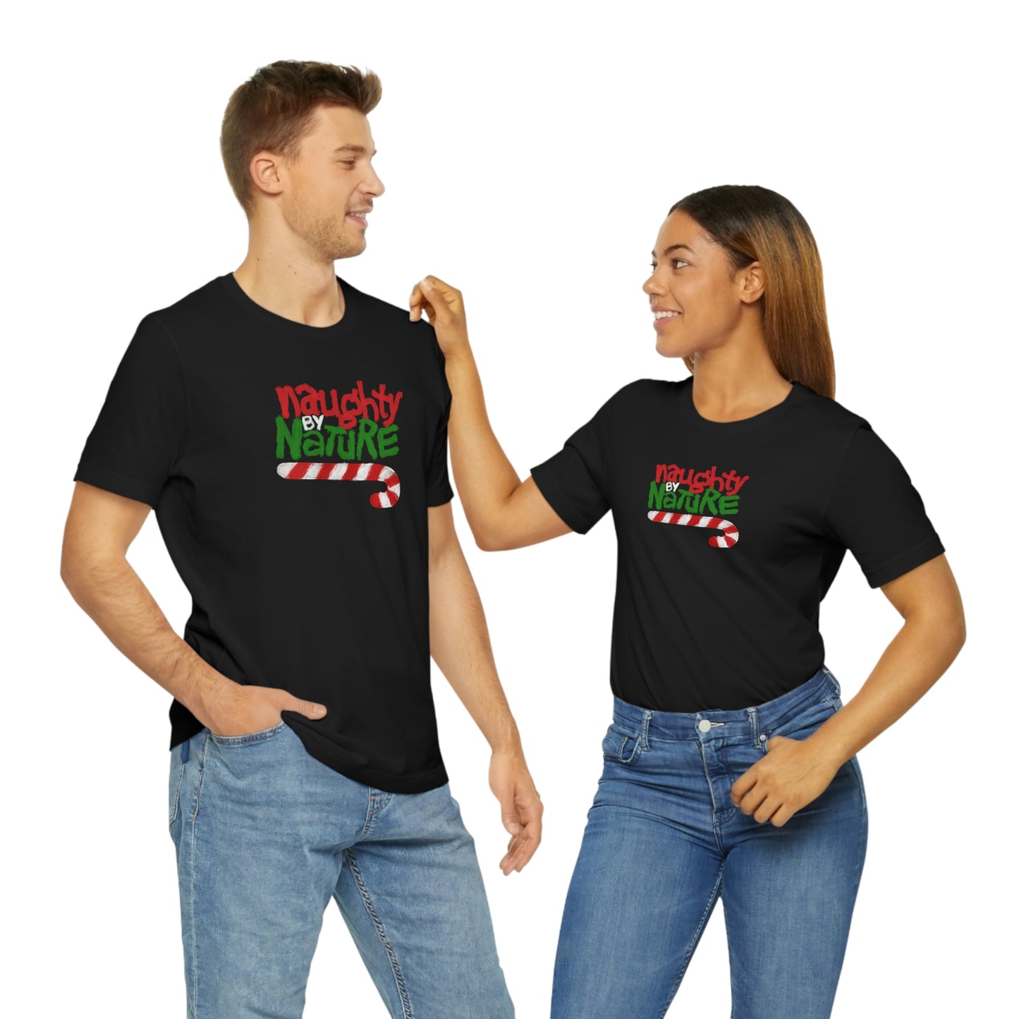 Holiday- Naughty by Nature Christmas Unisex Jersey Short Sleeve Tee