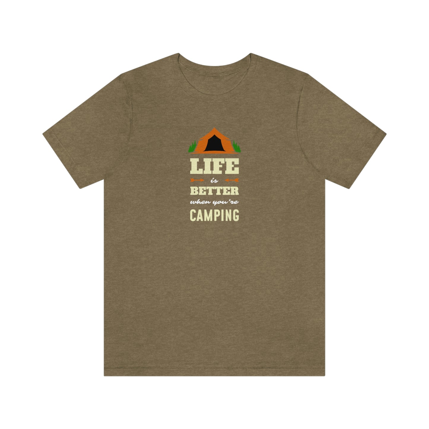 NWT - Life Is Better Camping Unisex Jersey Short Sleeve Tee