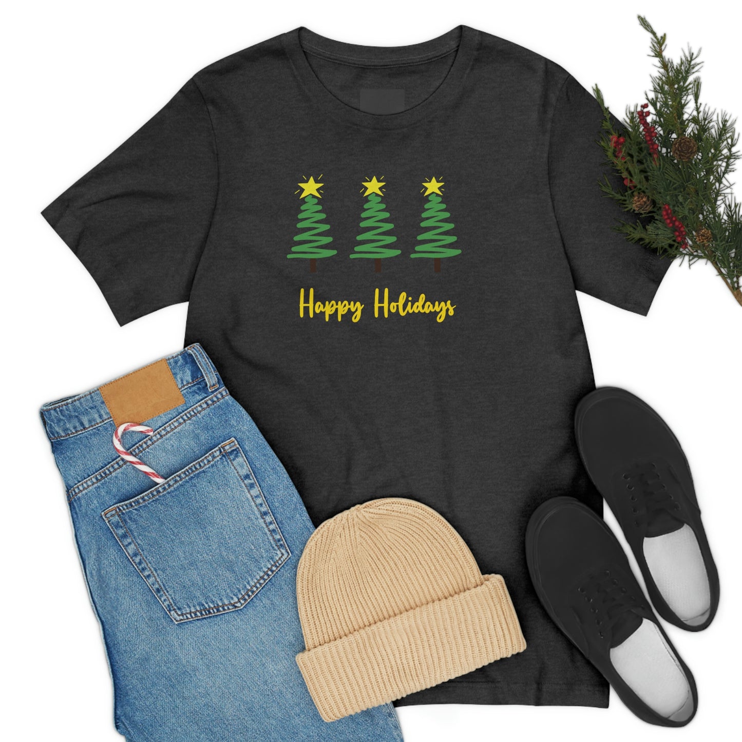 Holiday Happy Holidays Unisex Jersey Short Sleeve Tee