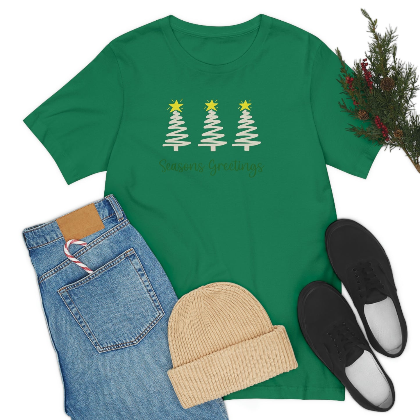 Holiday Seasons Greetings Unisex Jersey Short Sleeve Tee