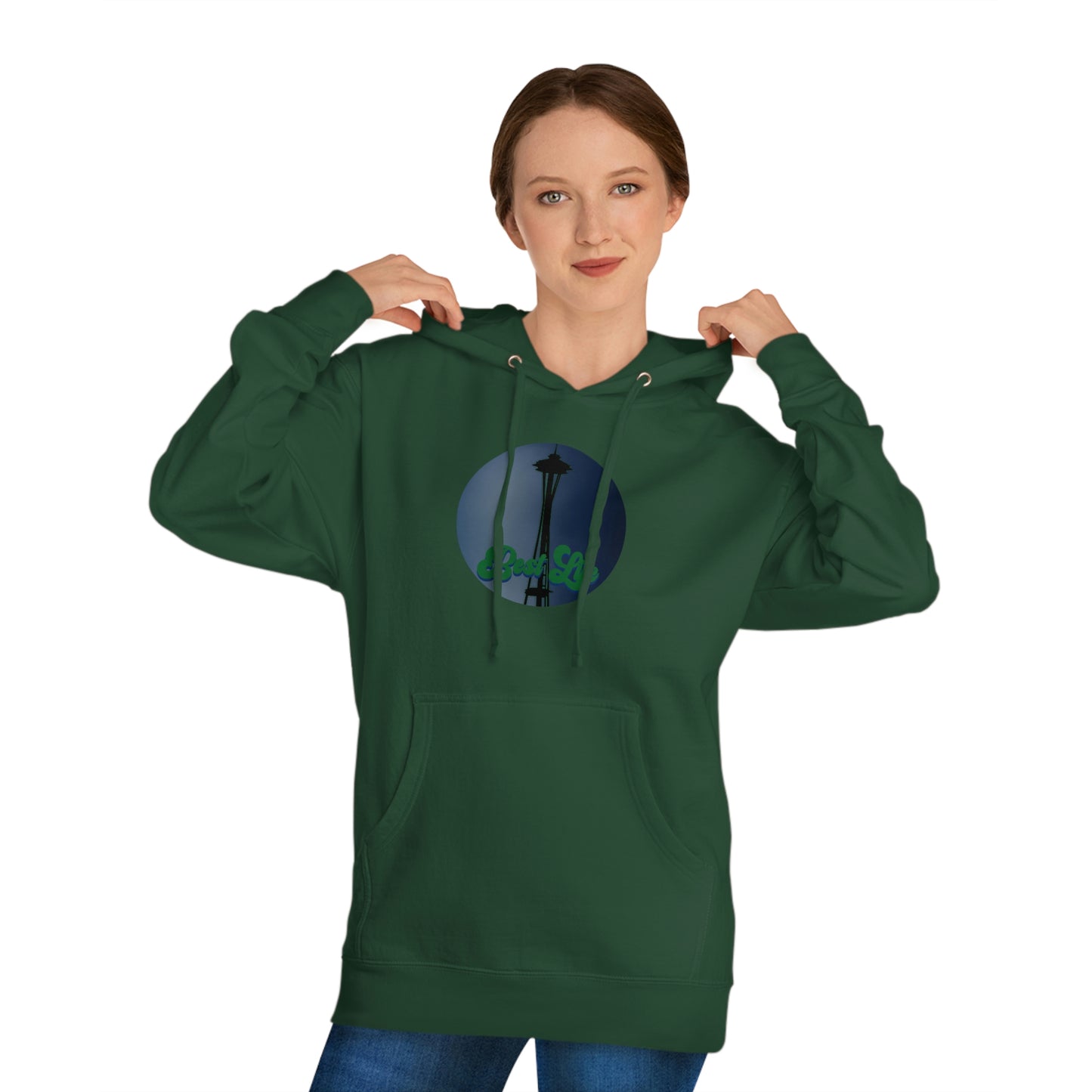 Best Life- Space Needle Unisex Hooded Sweatshirt