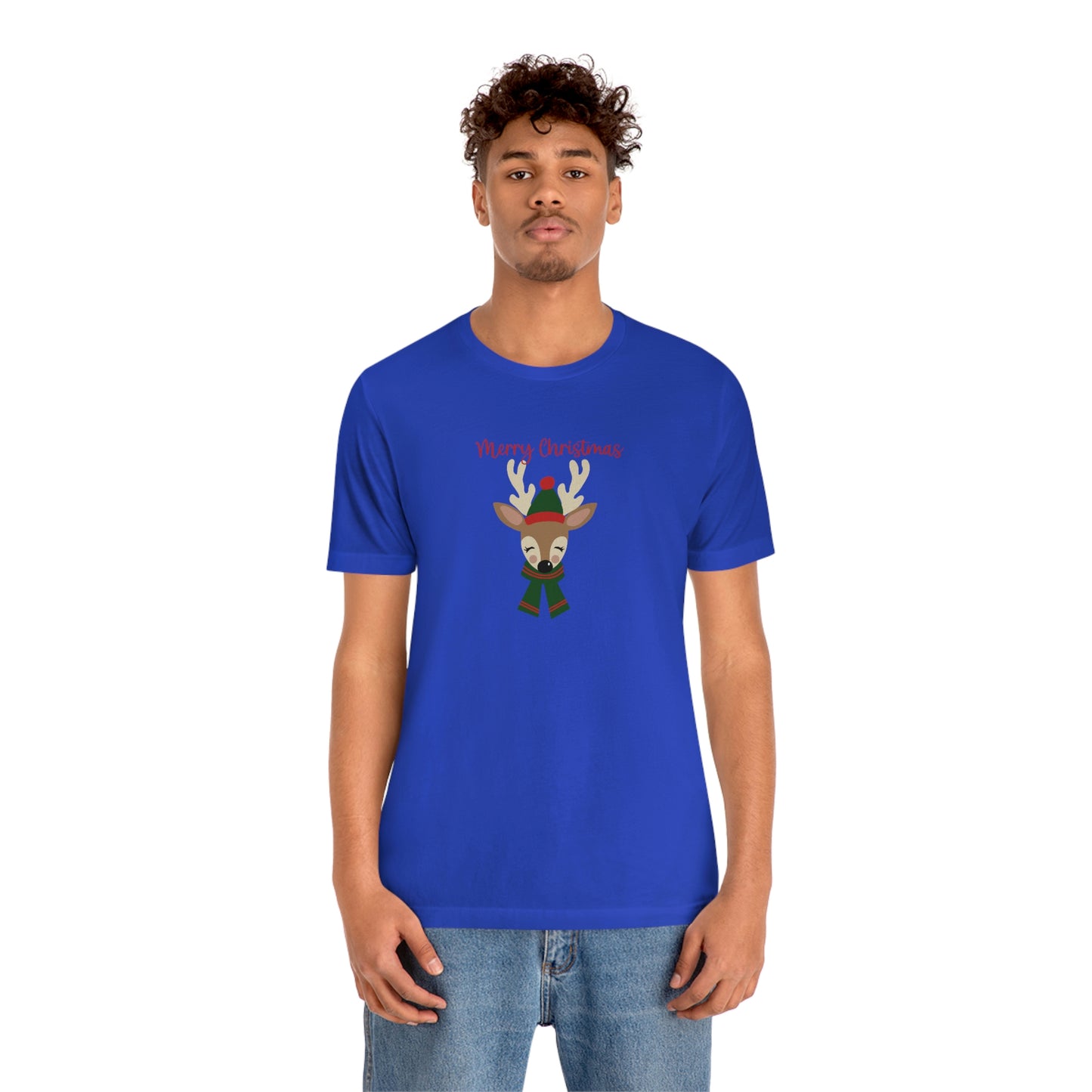 Holiday Reindeer 2 Unisex Jersey Short Sleeve Tee