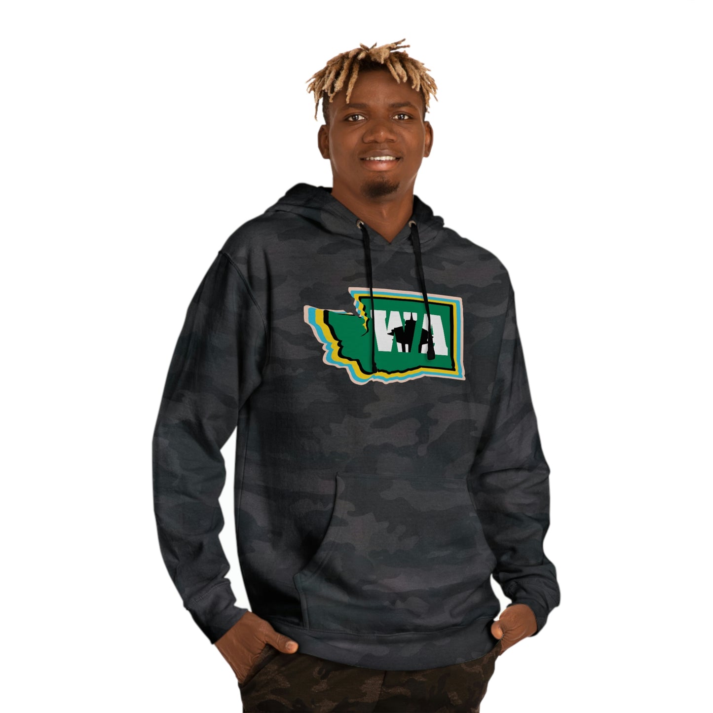 State Love- Washington Alternate Green SN Unisex Hooded Sweatshirt