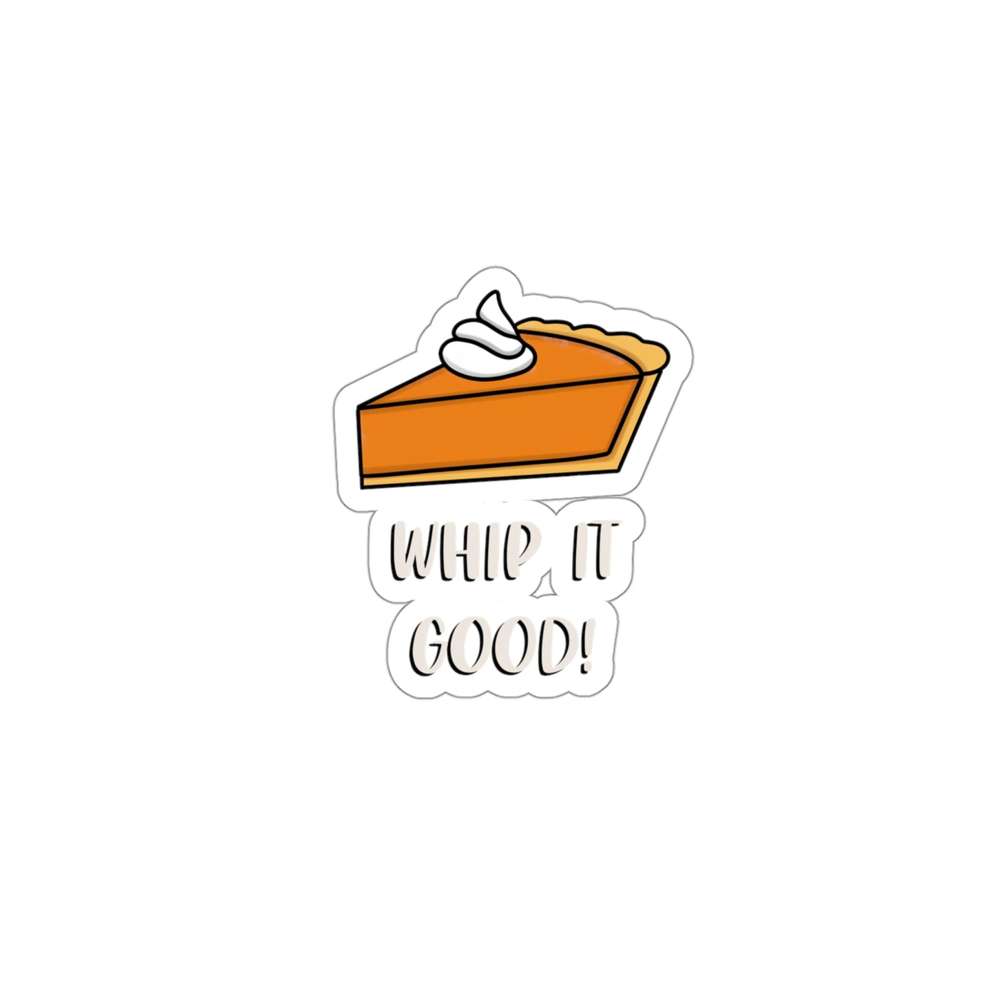 NWT- Pumpkin Pie Whip It Kiss-Cut Stickers