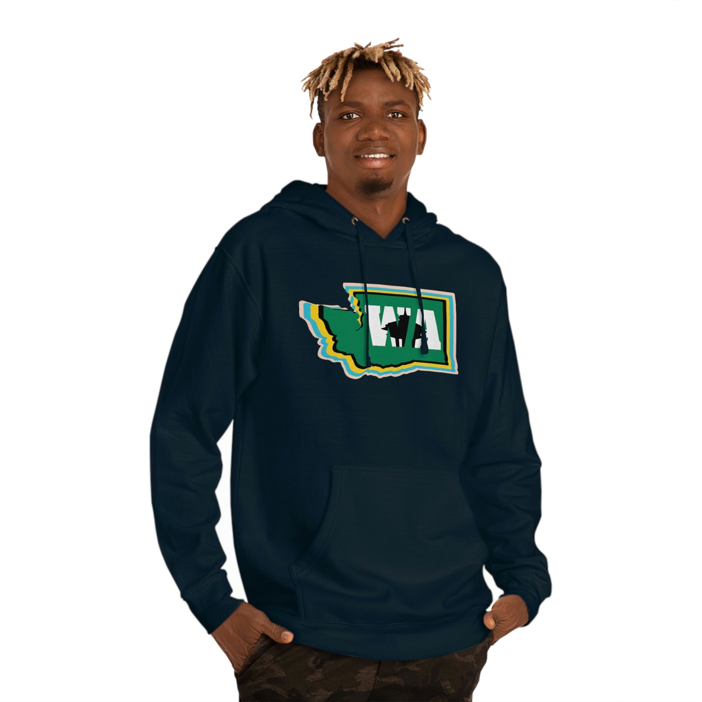 State Love- Washington Alternate Green SN Unisex Hooded Sweatshirt