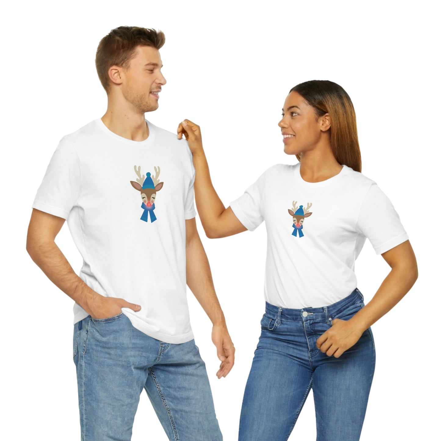 Holiday Reindeer 1 Unisex Jersey Short Sleeve Tee