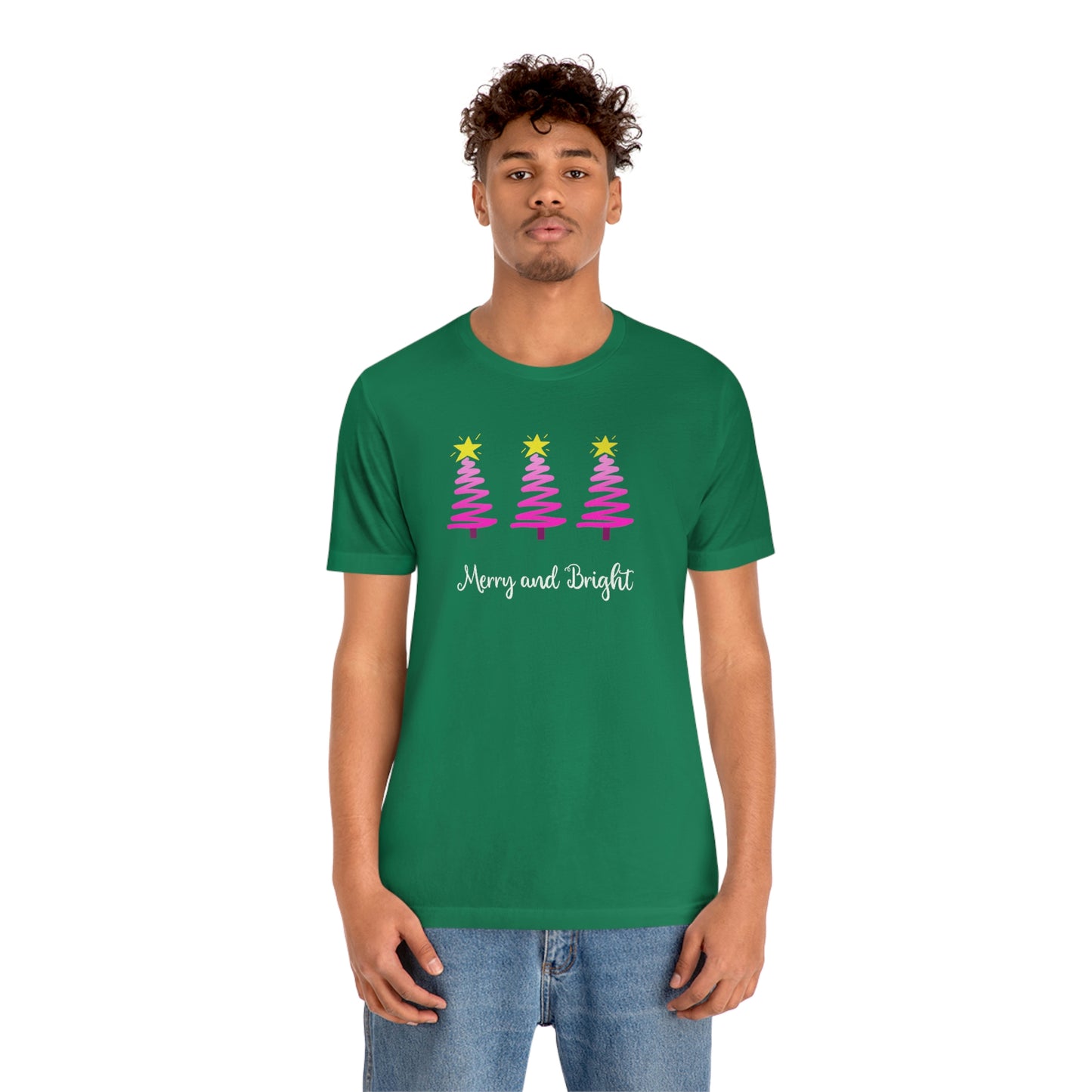 Holiday Merry and Bright Unisex Jersey Short Sleeve Tee