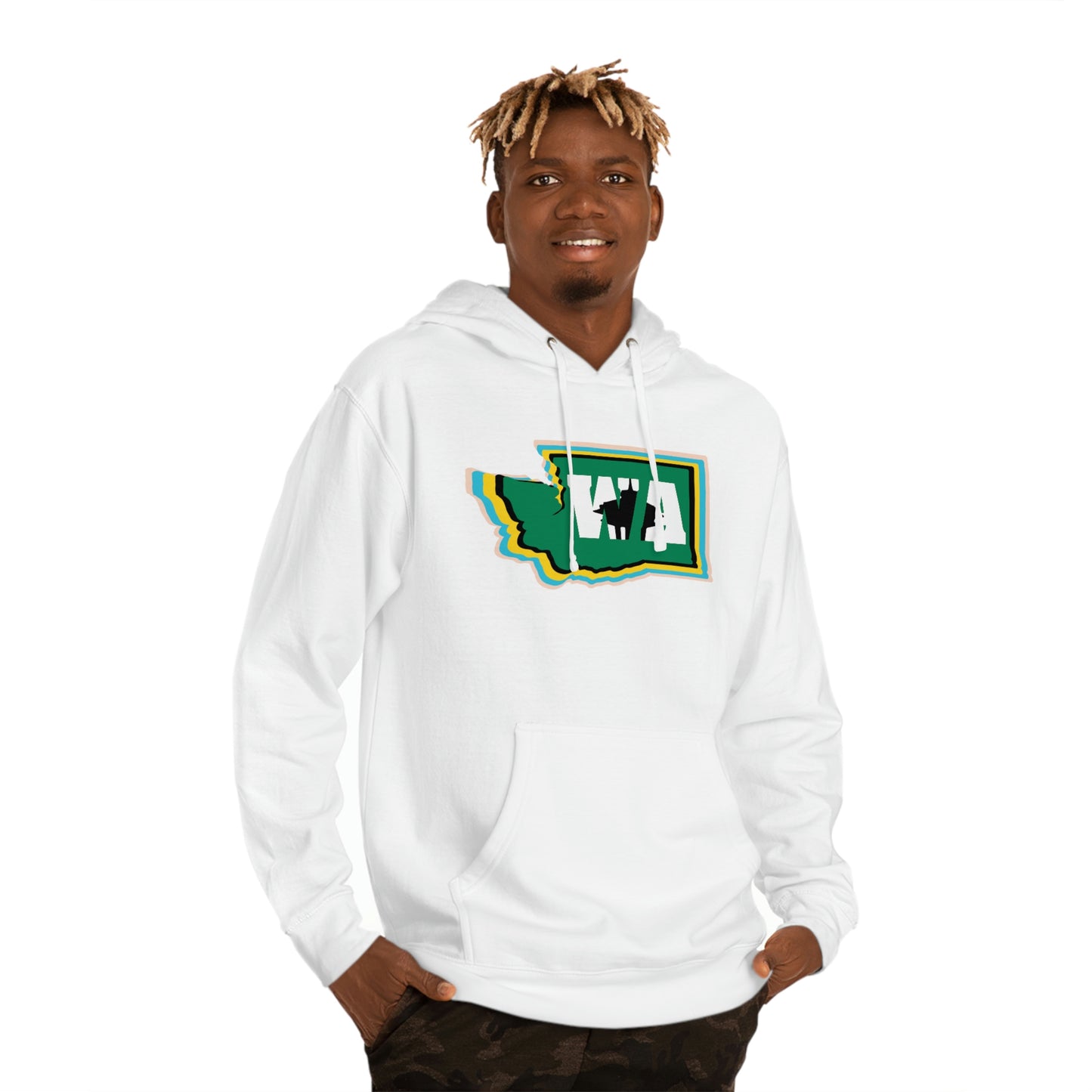 State Love- Washington Alternate Green SN Unisex Hooded Sweatshirt