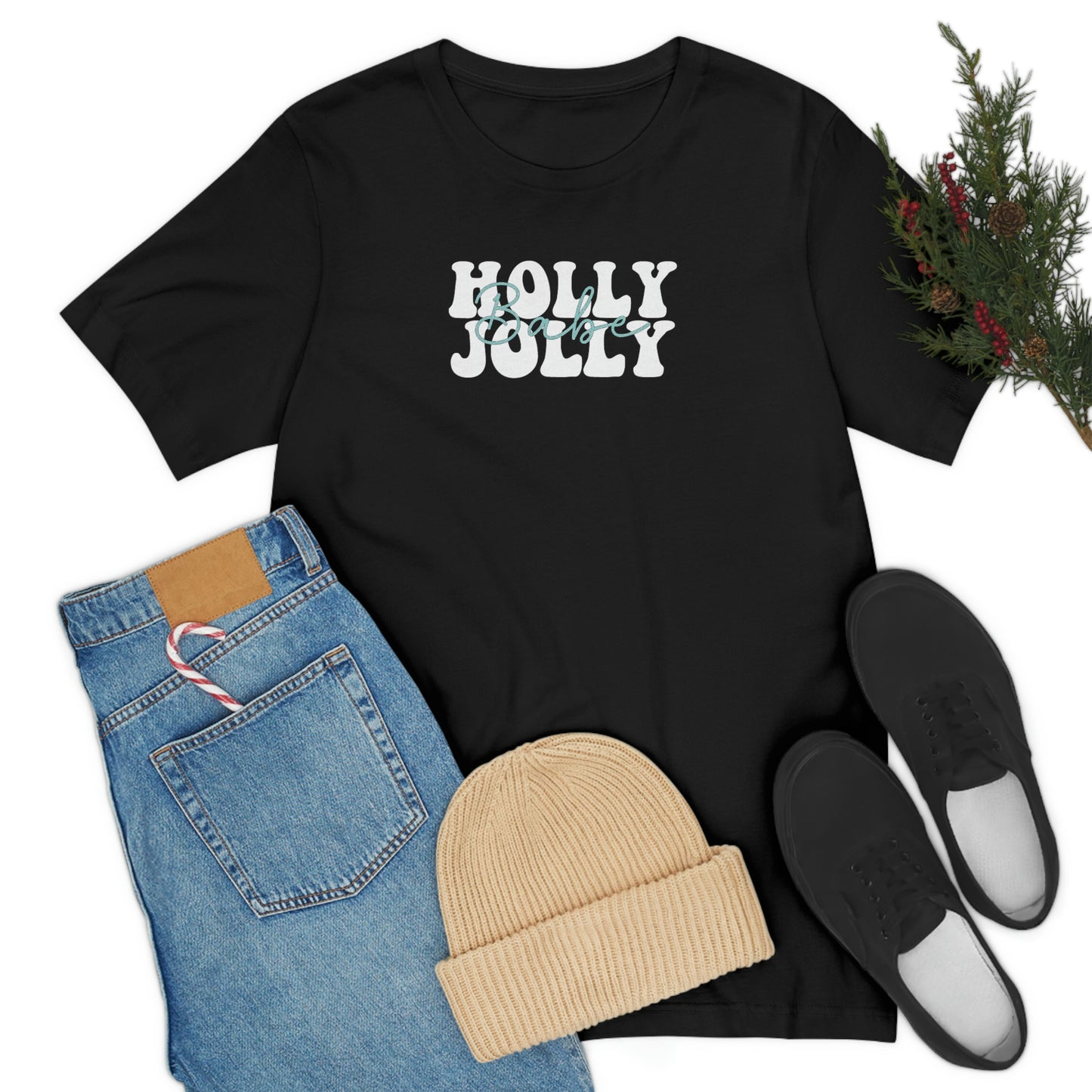 Holiday Holly Jolly Babe Unisex Jersey Short Sleeve Tee