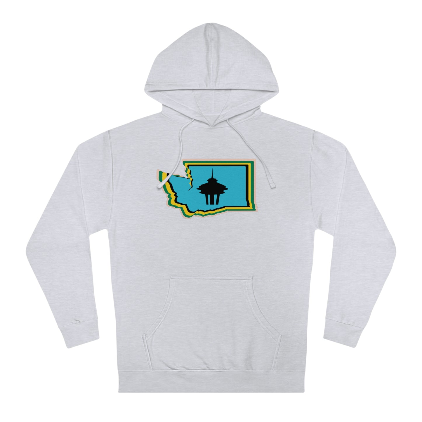 State Love- Washington Space Needle Blue Unisex Hooded Sweatshirt