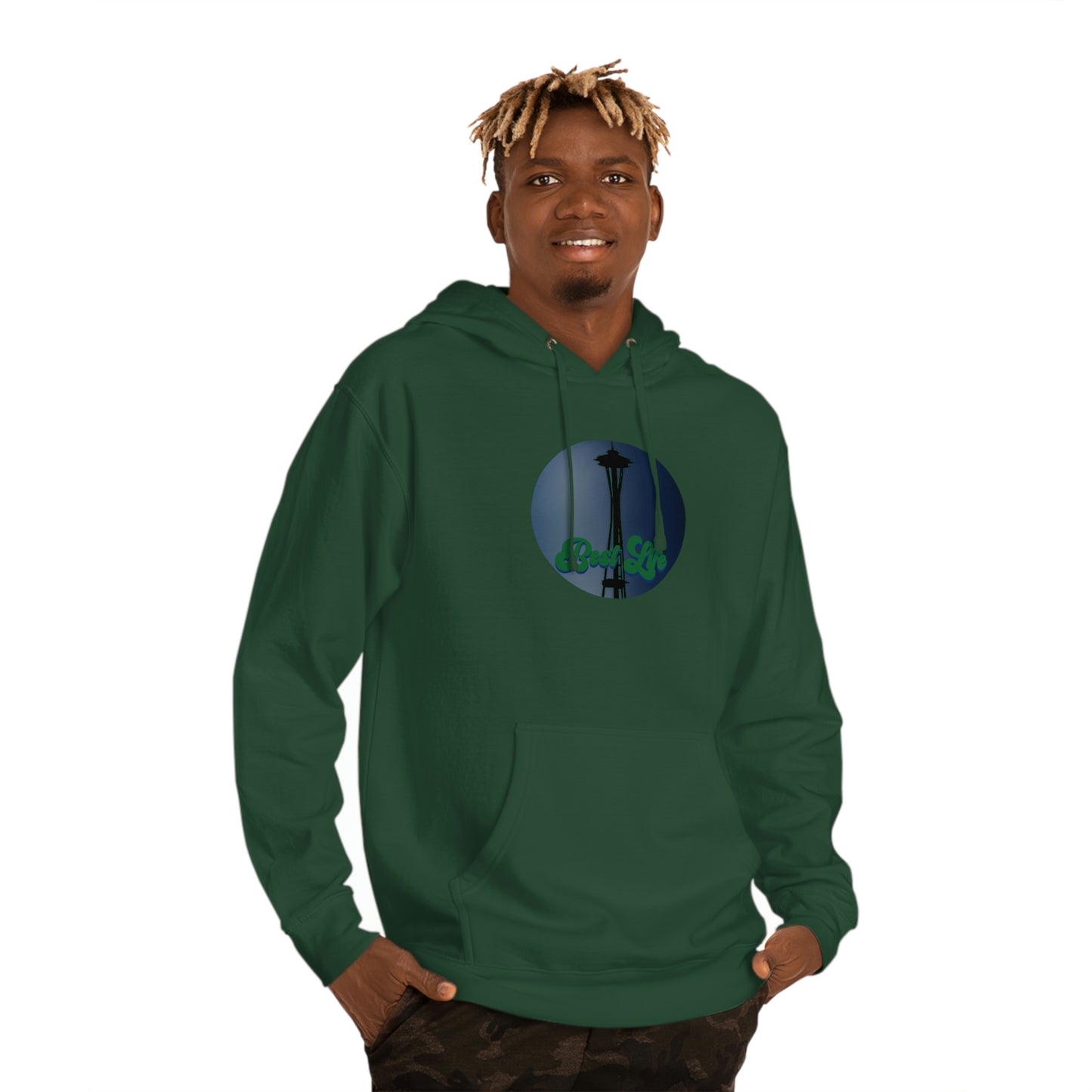 Best Life- Space Needle Unisex Hooded Sweatshirt