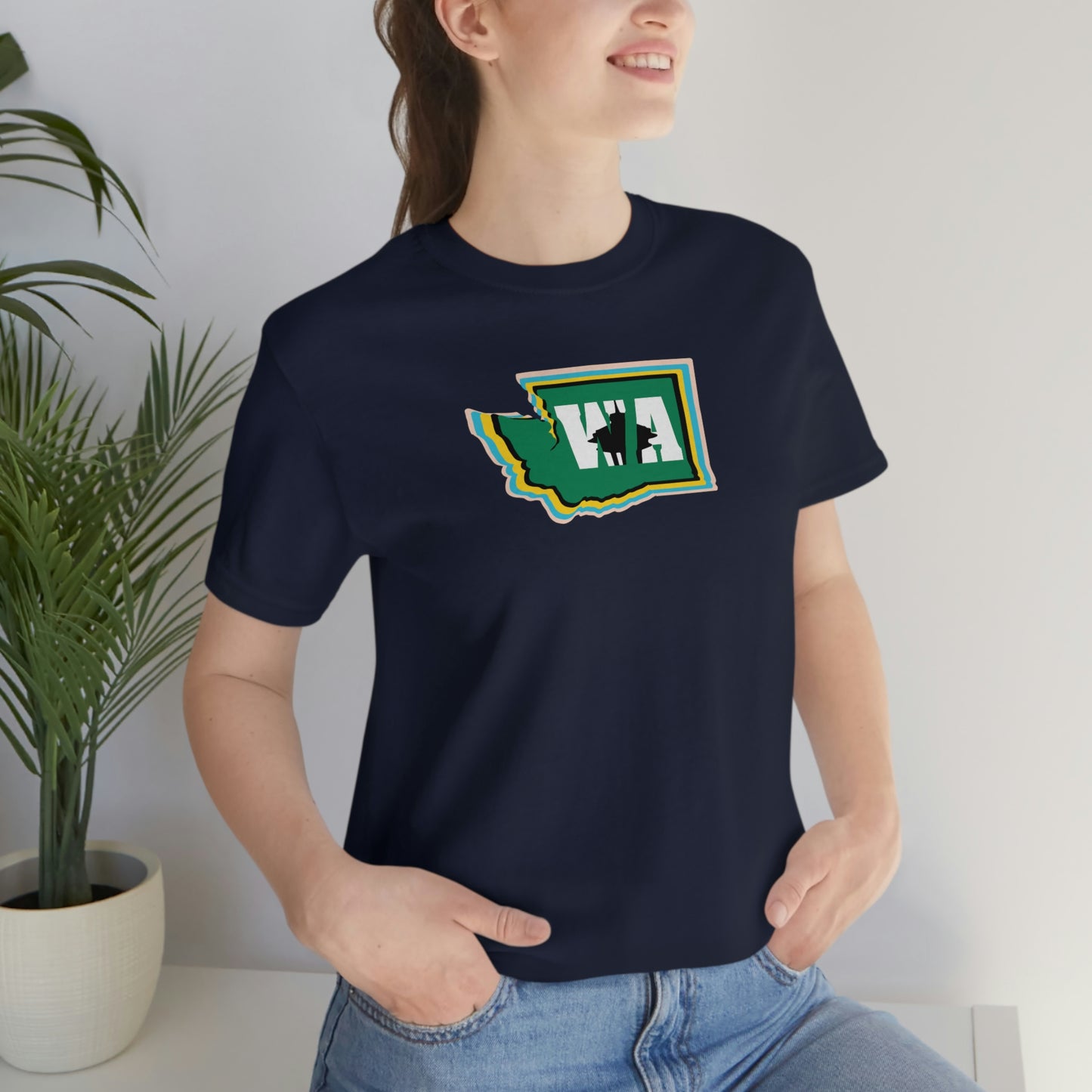 State Love- Washington Alternate Green SN Unisex Jersey Short Sleeve Tee