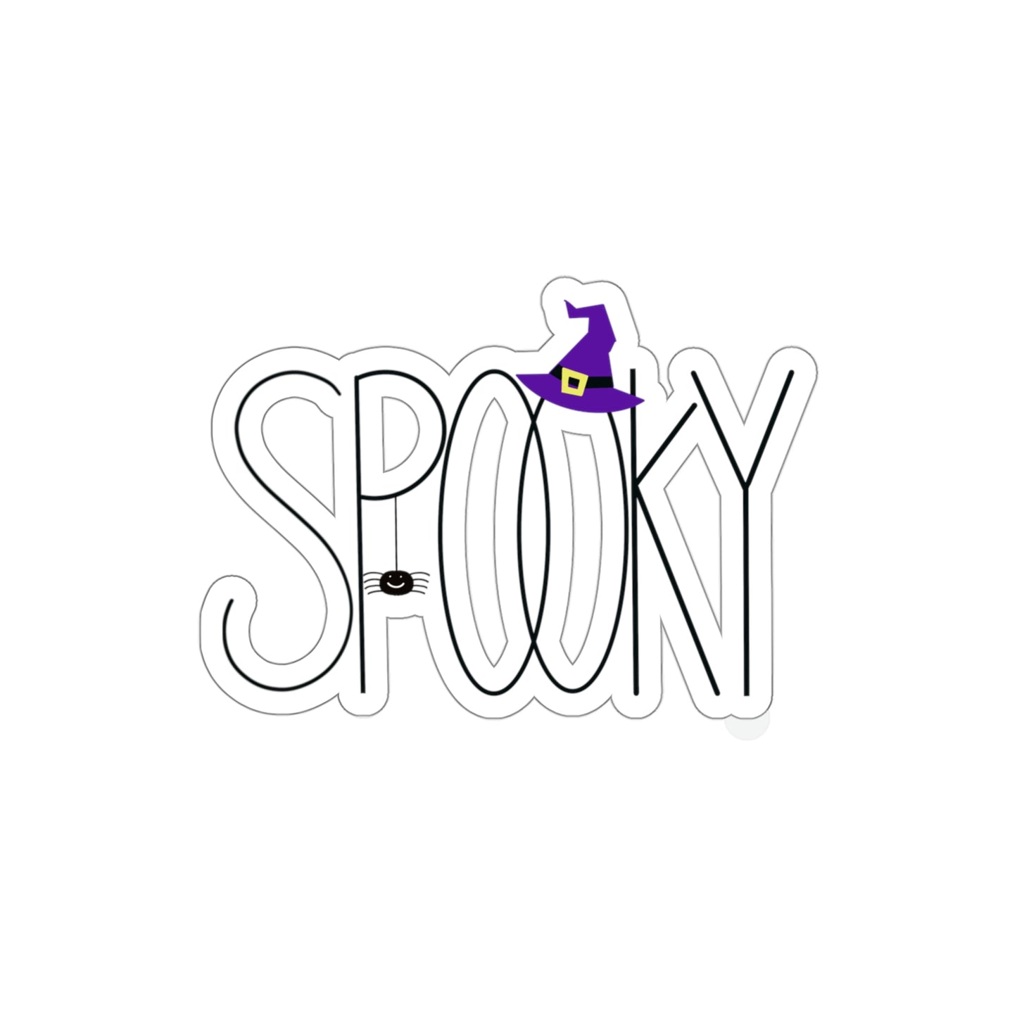 NWT- Spooky Black Kiss-Cut Stickers