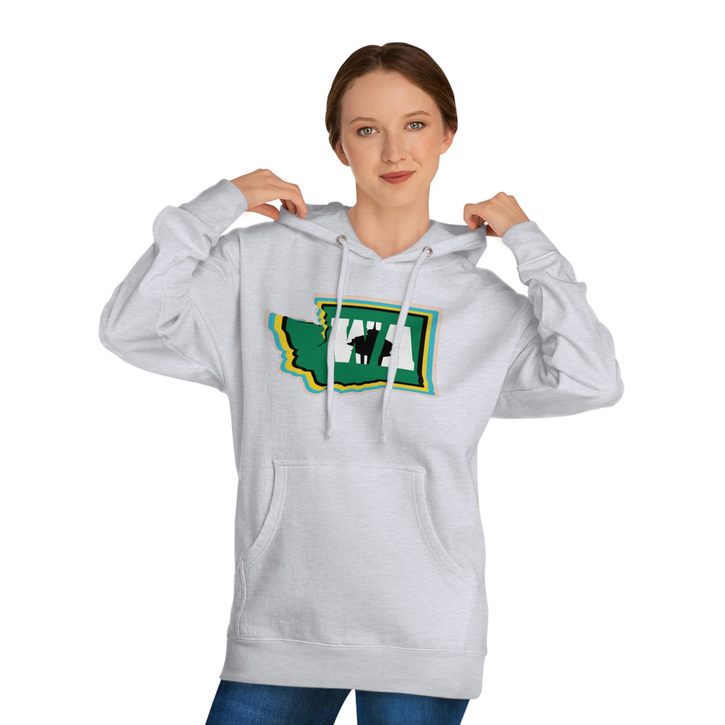 State Love- Washington Alternate Green SN Unisex Hooded Sweatshirt