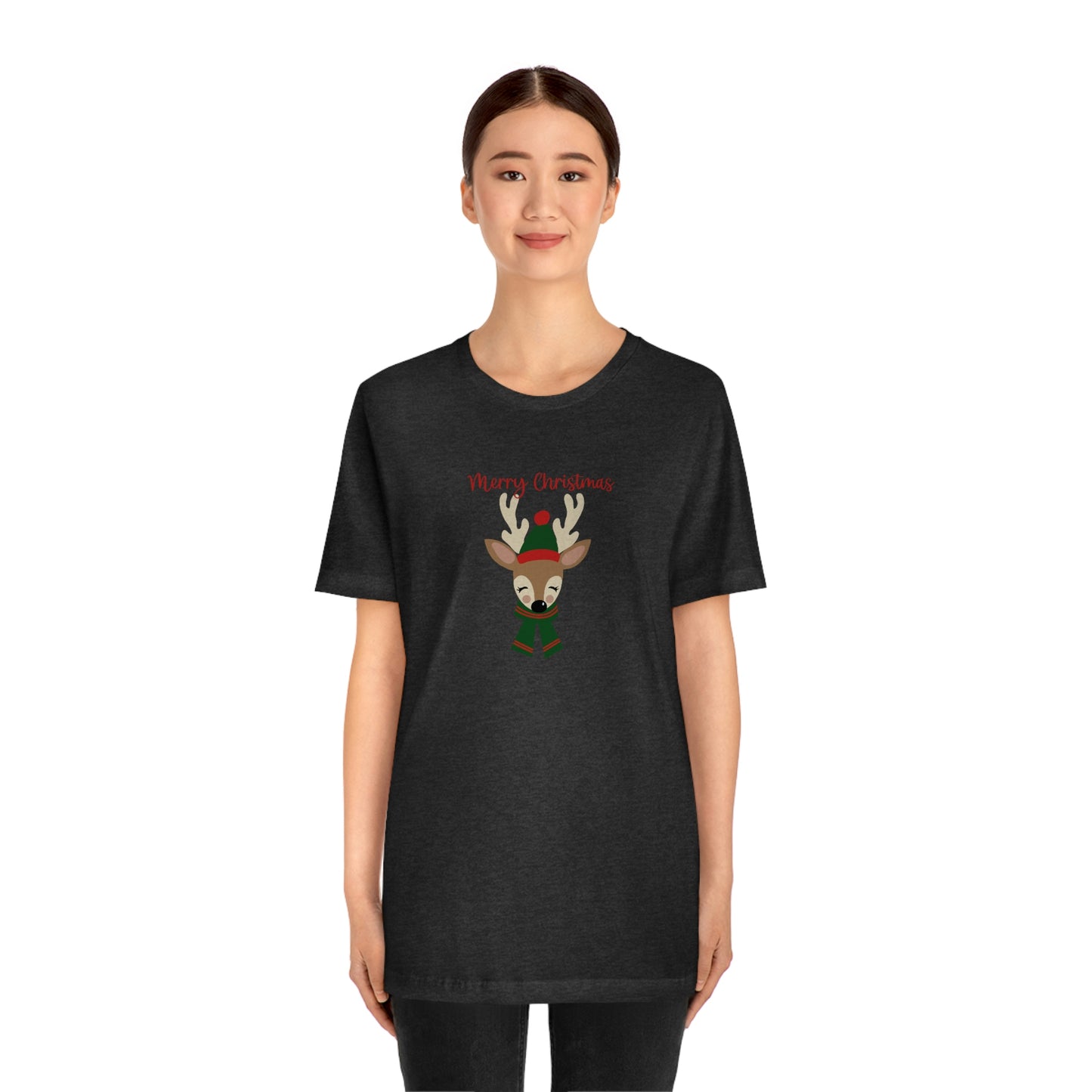 Holiday Reindeer 2 Unisex Jersey Short Sleeve Tee