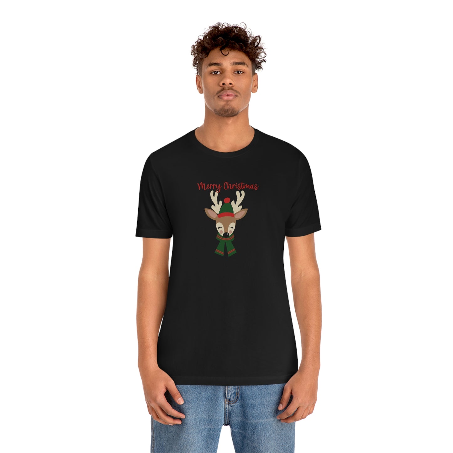 Holiday Reindeer 2 Unisex Jersey Short Sleeve Tee