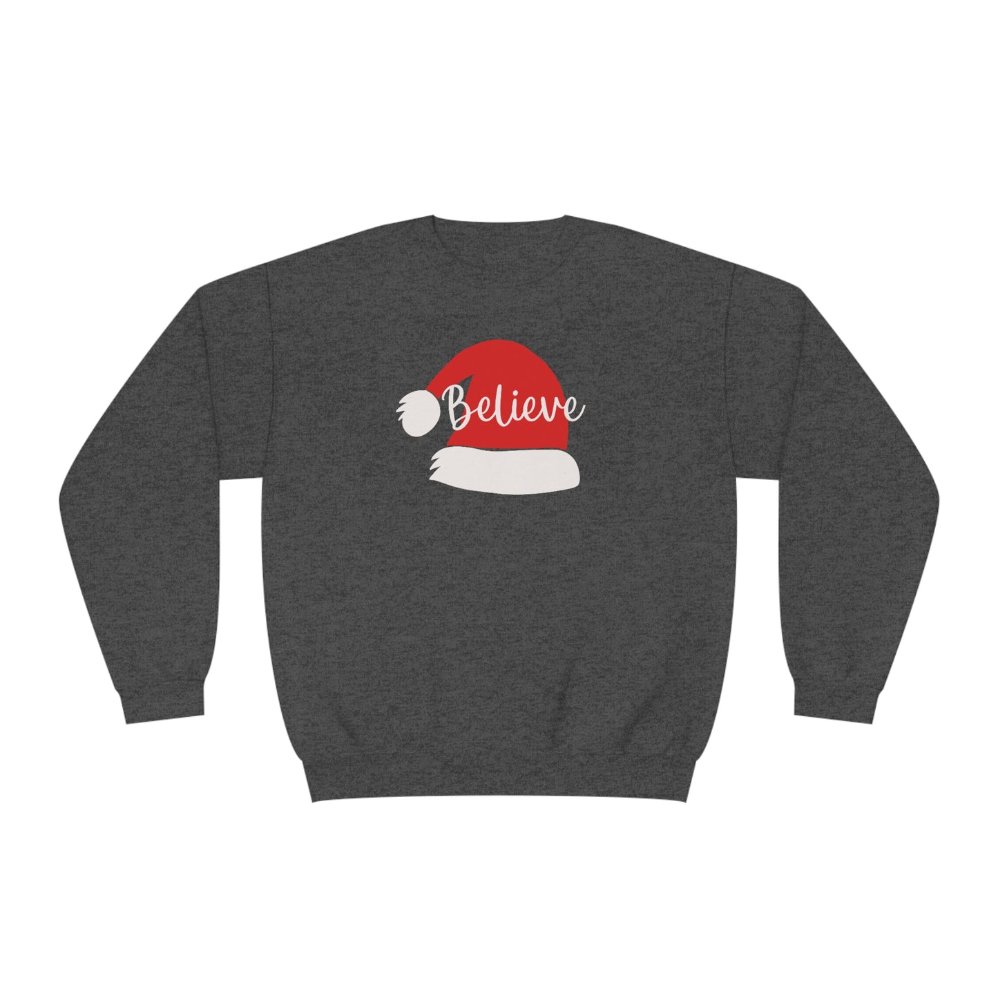 NWT- Believe Santa Hat Unisex NuBlend® Crewneck Sweatshirt