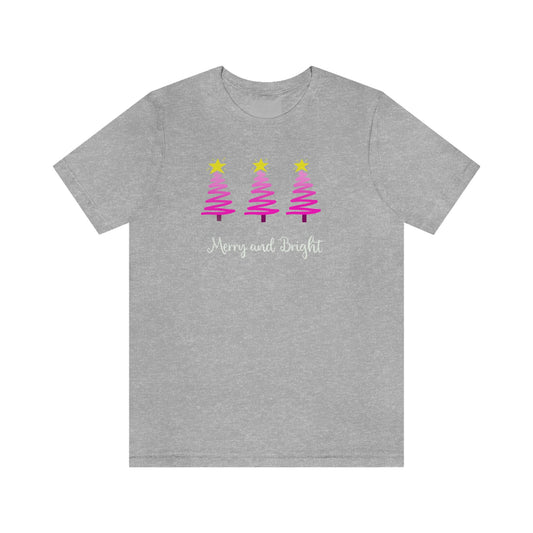 Holiday Merry and Bright Unisex Jersey Short Sleeve Tee