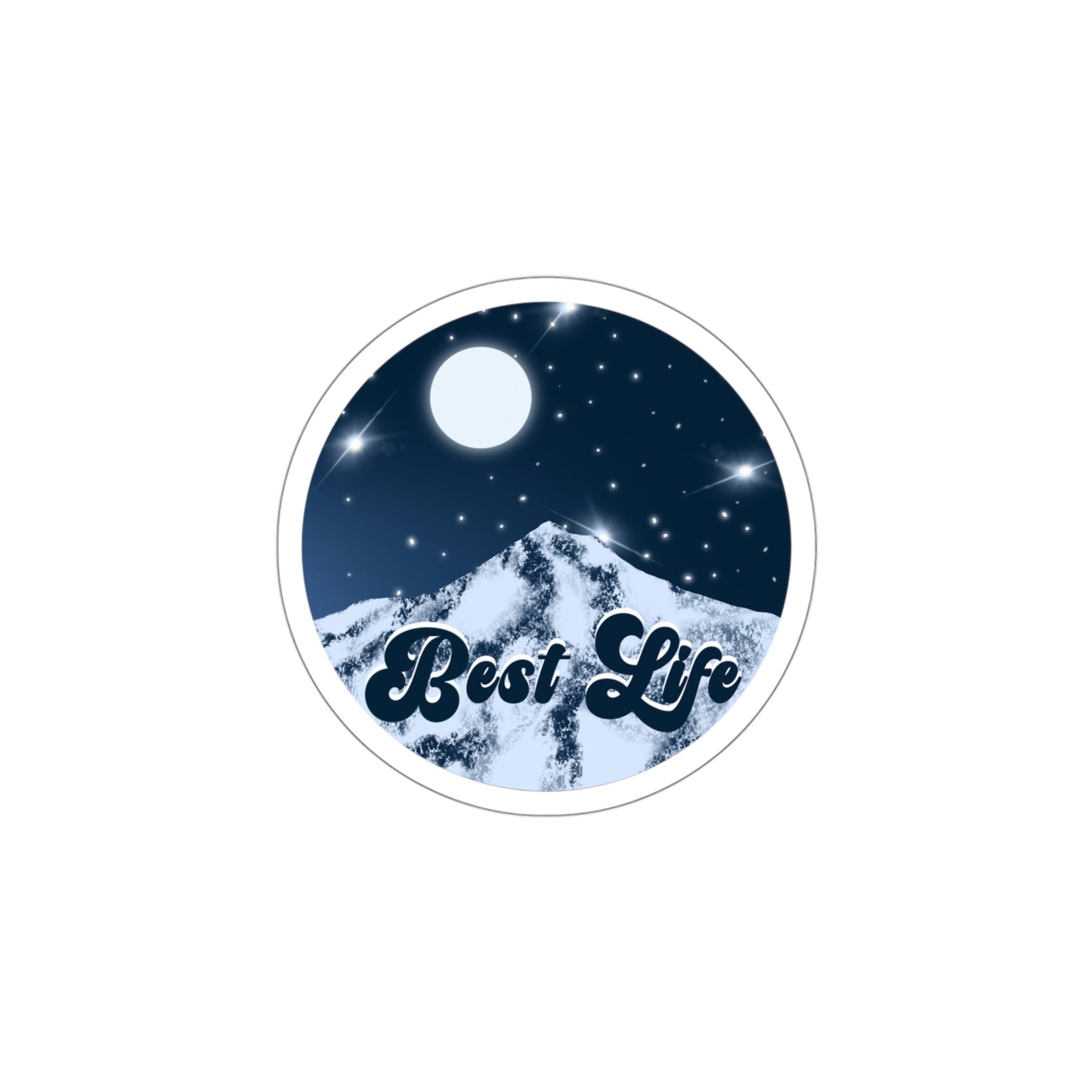 NWT- Best Life Mt Hood Night  Kiss-Cut Stickers