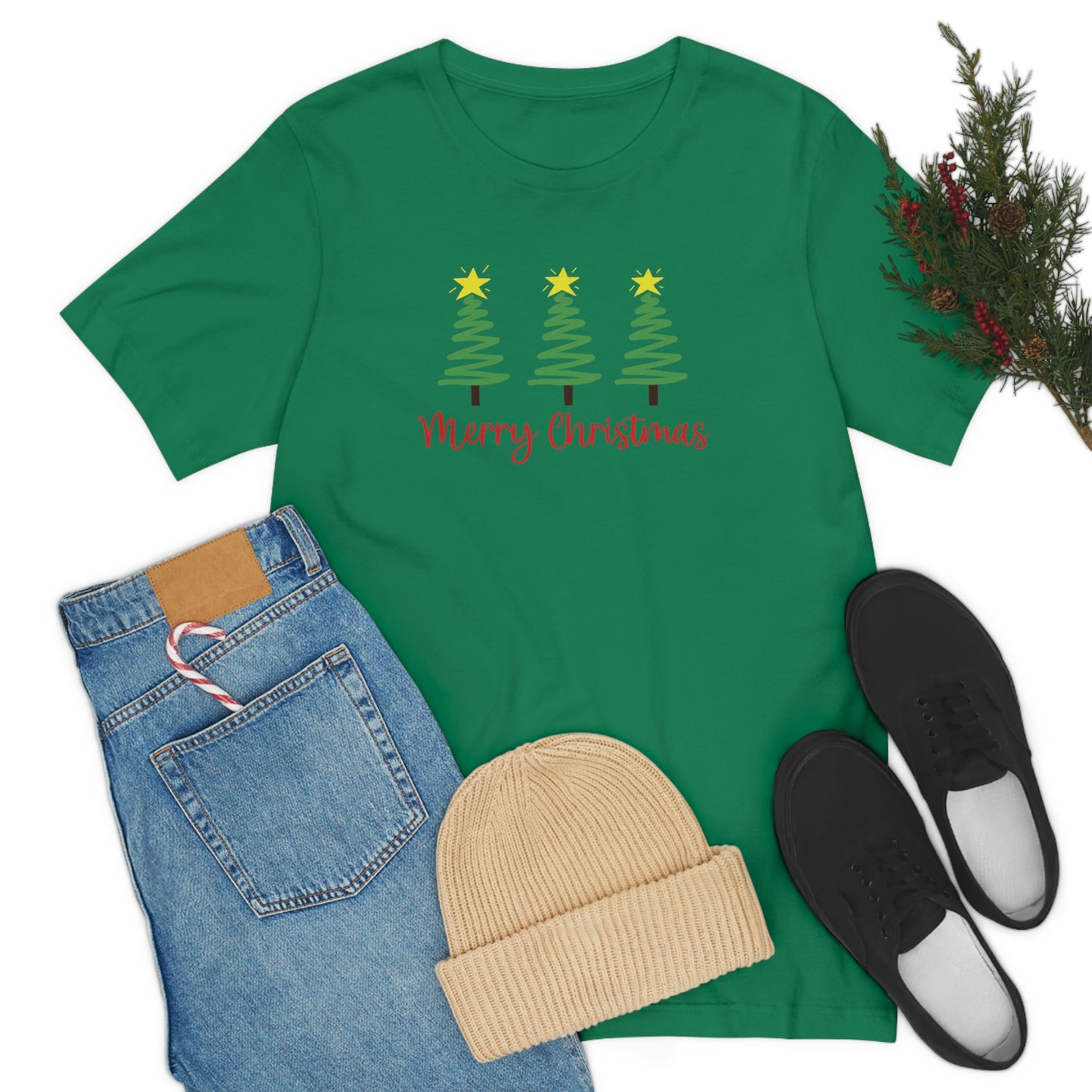 Holiday Merry Christmas Unisex Jersey Short Sleeve Tee