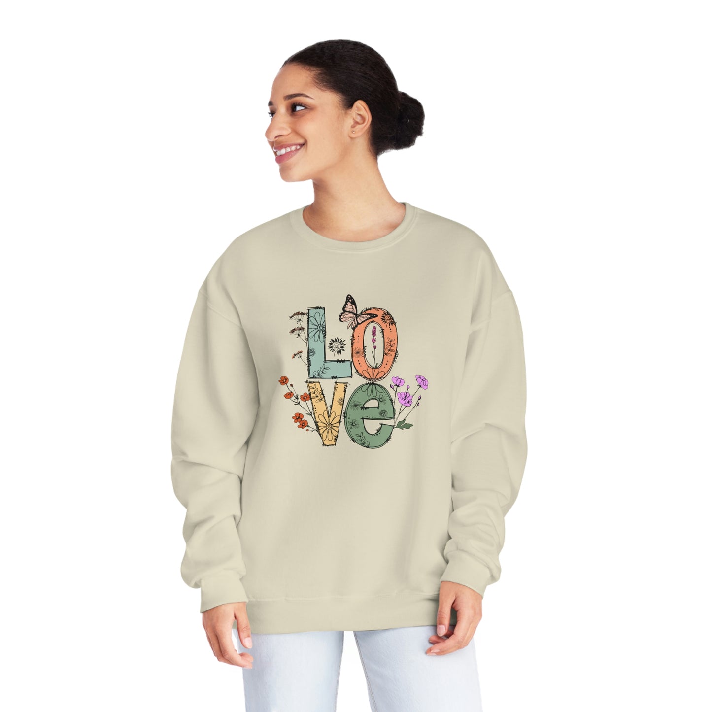 NWT - Wildflowers Love Unisex NuBlend® Crewneck Sweatshirt