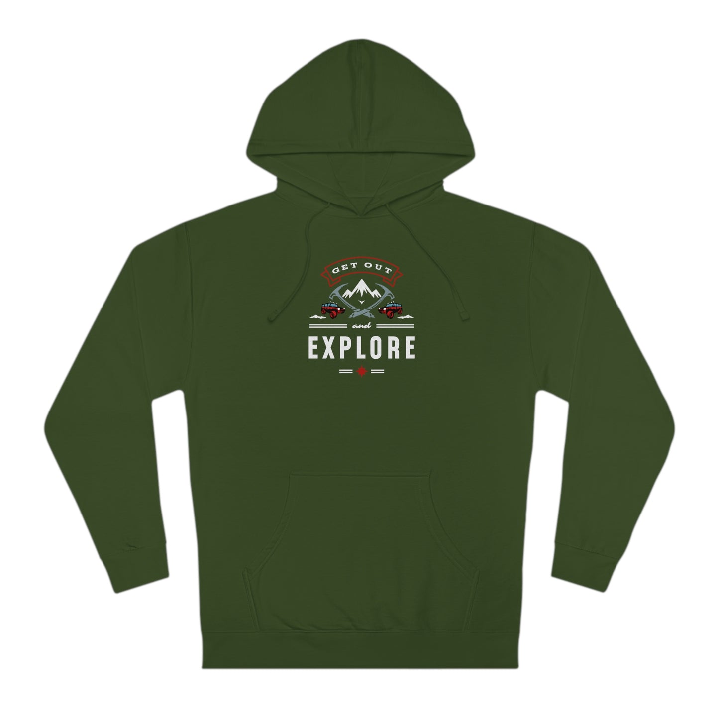 NWT - Get Out and Explore Unisex Hooded Sweatshirt