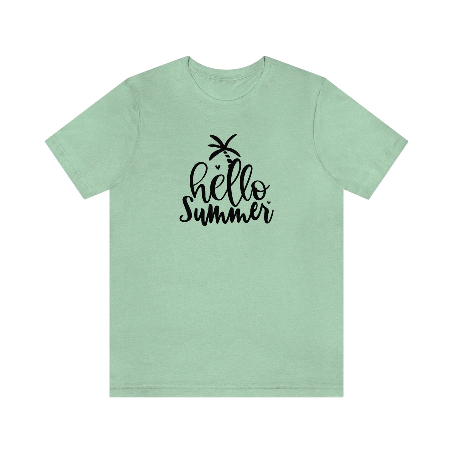 NWT- Hello Summer in Black Letters Unisex Jersey Short Sleeve Tee