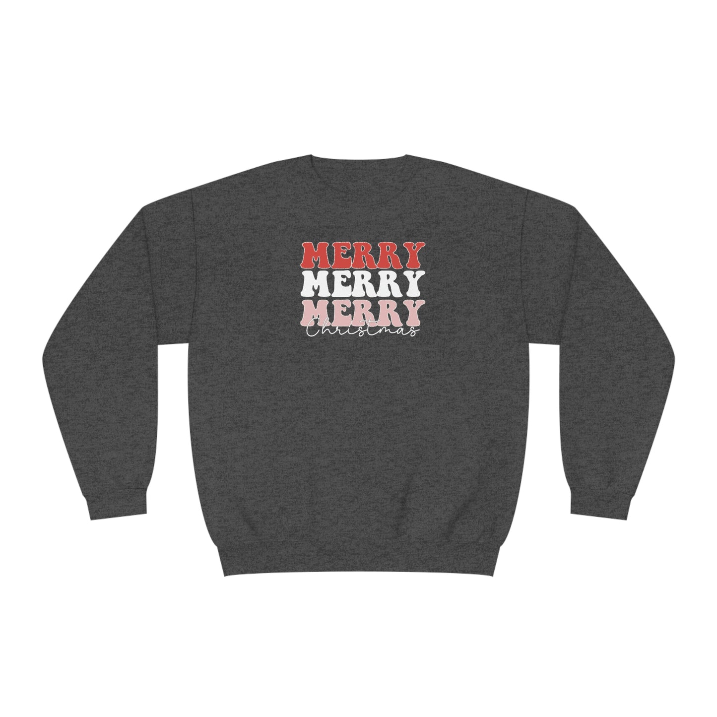 NWT-Merry Merry Merry Christmas Unisex NuBlend® Crewneck Sweatshirt