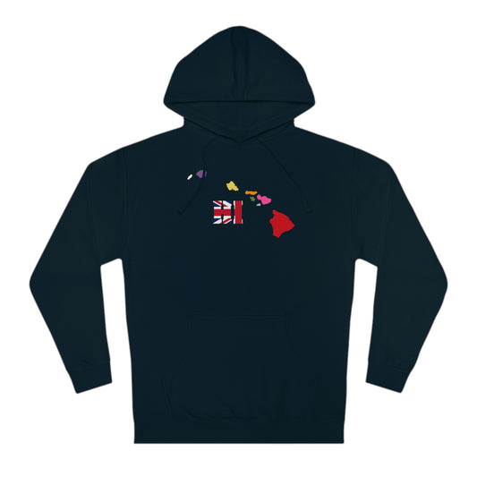 State Love-Hawaii Red/Blue Variation  Unisex Hooded Sweatshirt