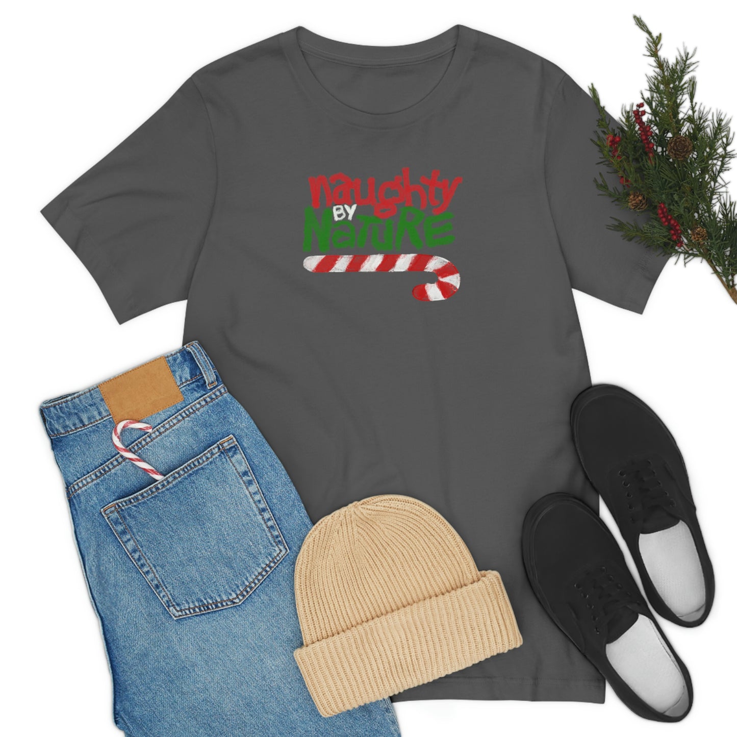 Holiday- Naughty by Nature Christmas Unisex Jersey Short Sleeve Tee