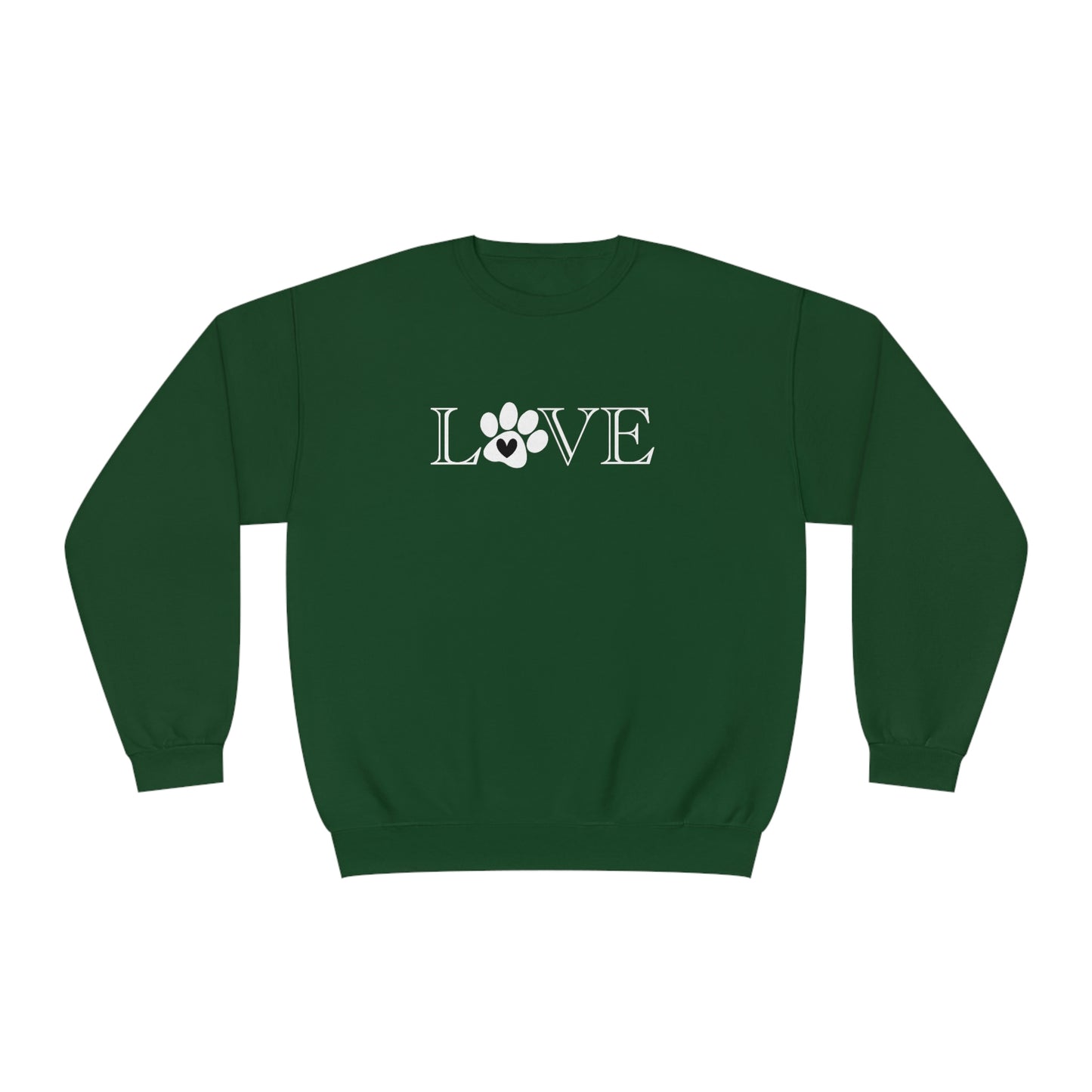 NWT- Puppy Love White  Unisex NuBlend® Crewneck Sweatshirt