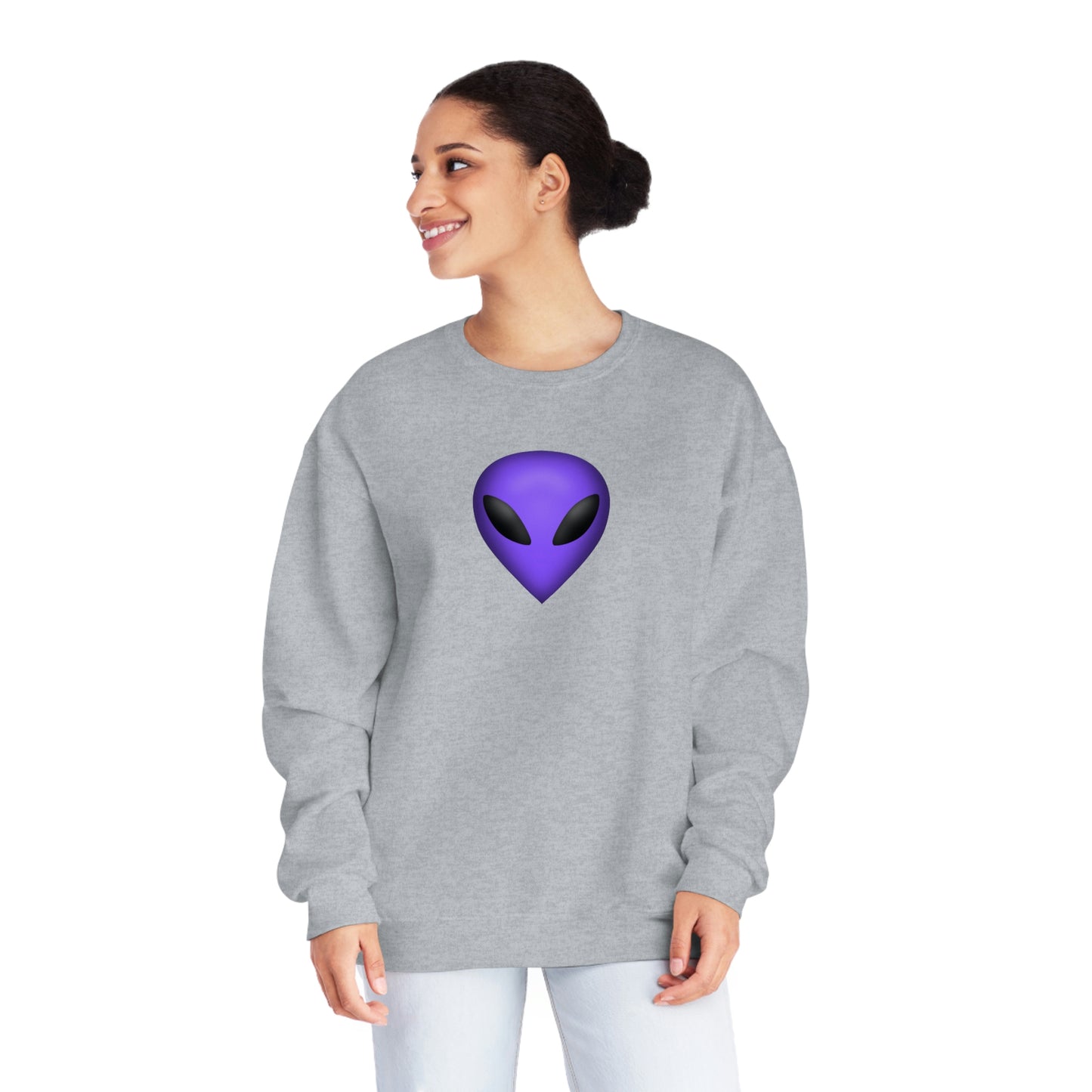 NWT- Purple Alien Unisex NuBlend® Crewneck Sweatshirt