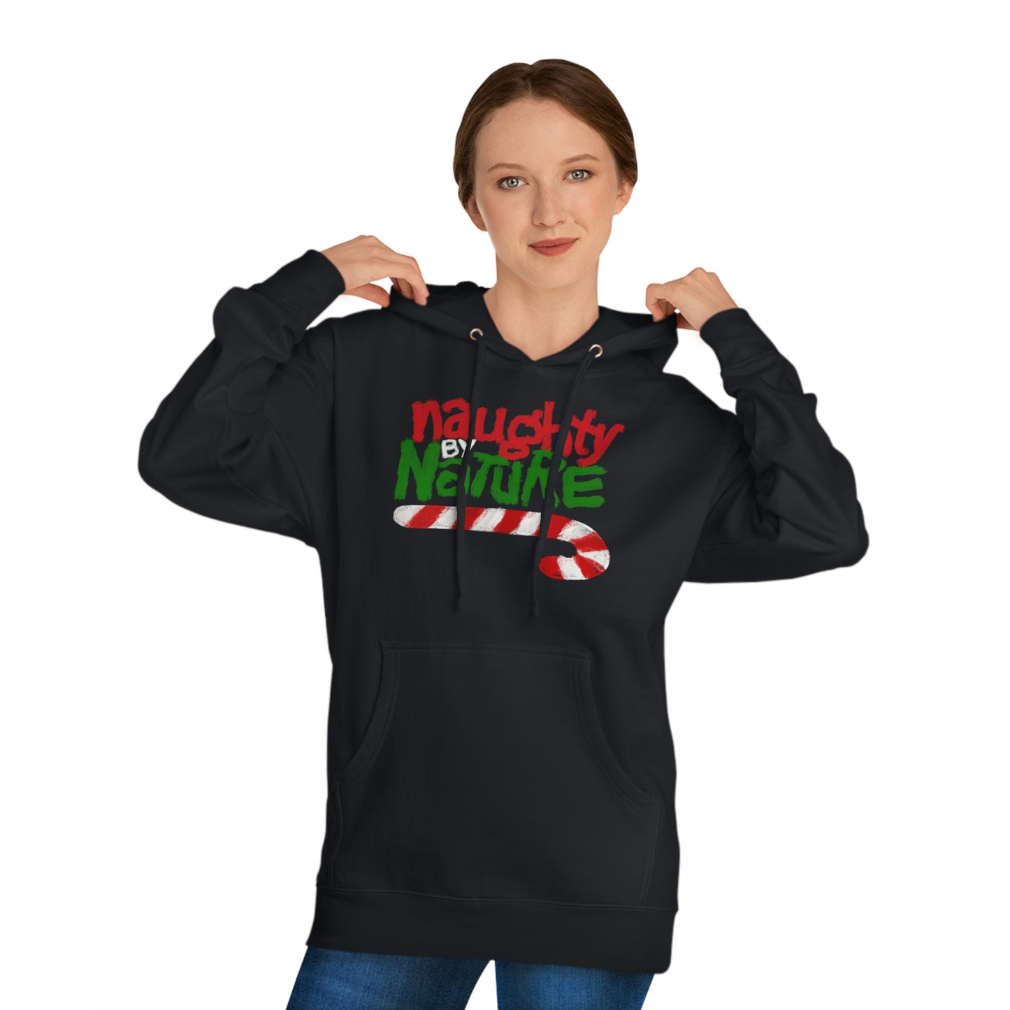 Holiday- Naughty by Nature Unisex Hooded Sweatshirt