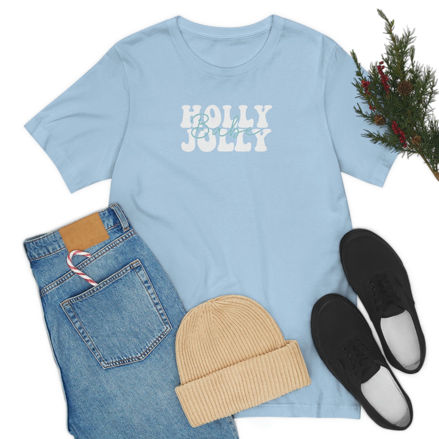 Holiday Holly Jolly Babe Unisex Jersey Short Sleeve Tee