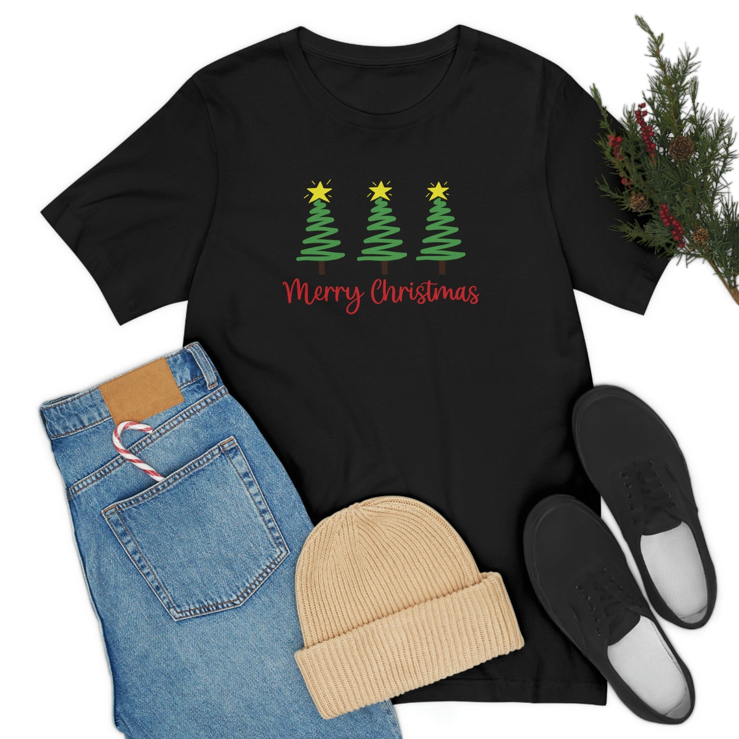 Holiday Merry Christmas Unisex Jersey Short Sleeve Tee