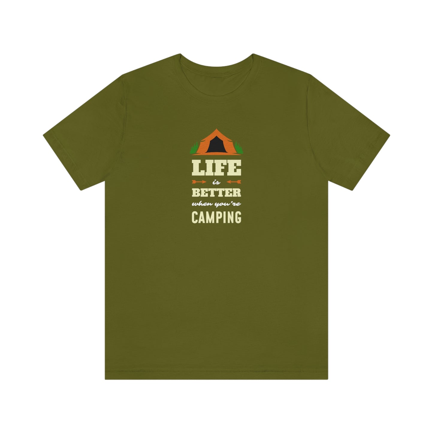 NWT - Life Is Better Camping Unisex Jersey Short Sleeve Tee