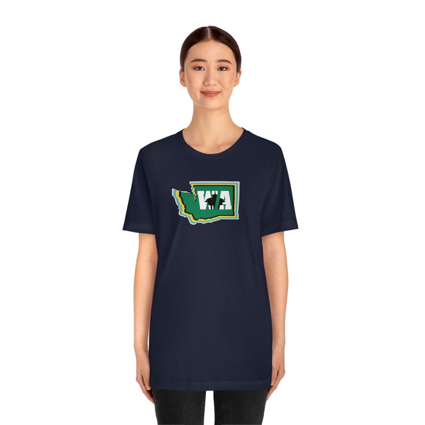 State Love- Washington Alternate Green SN Unisex Jersey Short Sleeve Tee