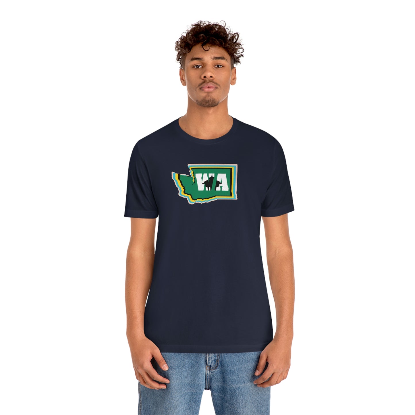 State Love- Washington Alternate Green SN Unisex Jersey Short Sleeve Tee