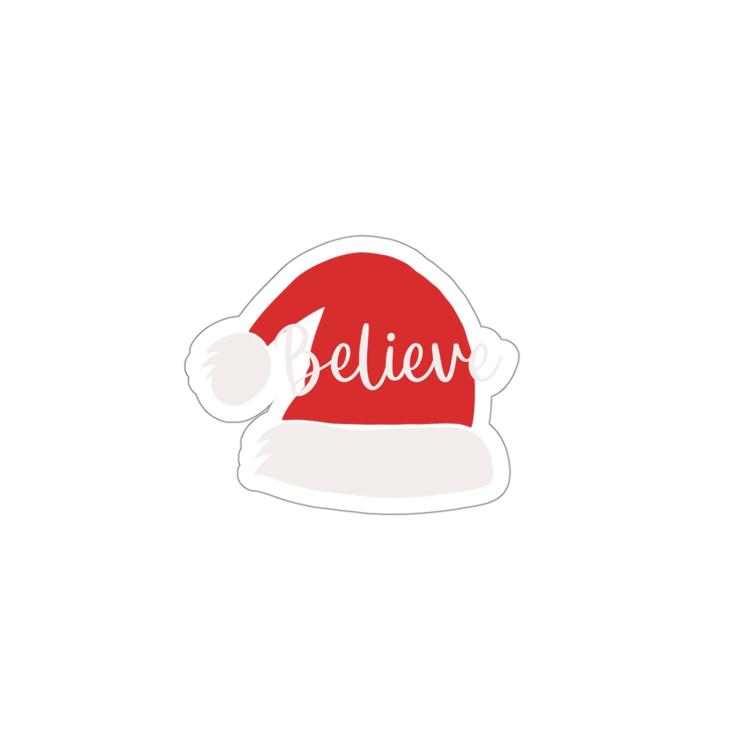 NWT- Believe Santa Hat Kiss-Cut Stickers